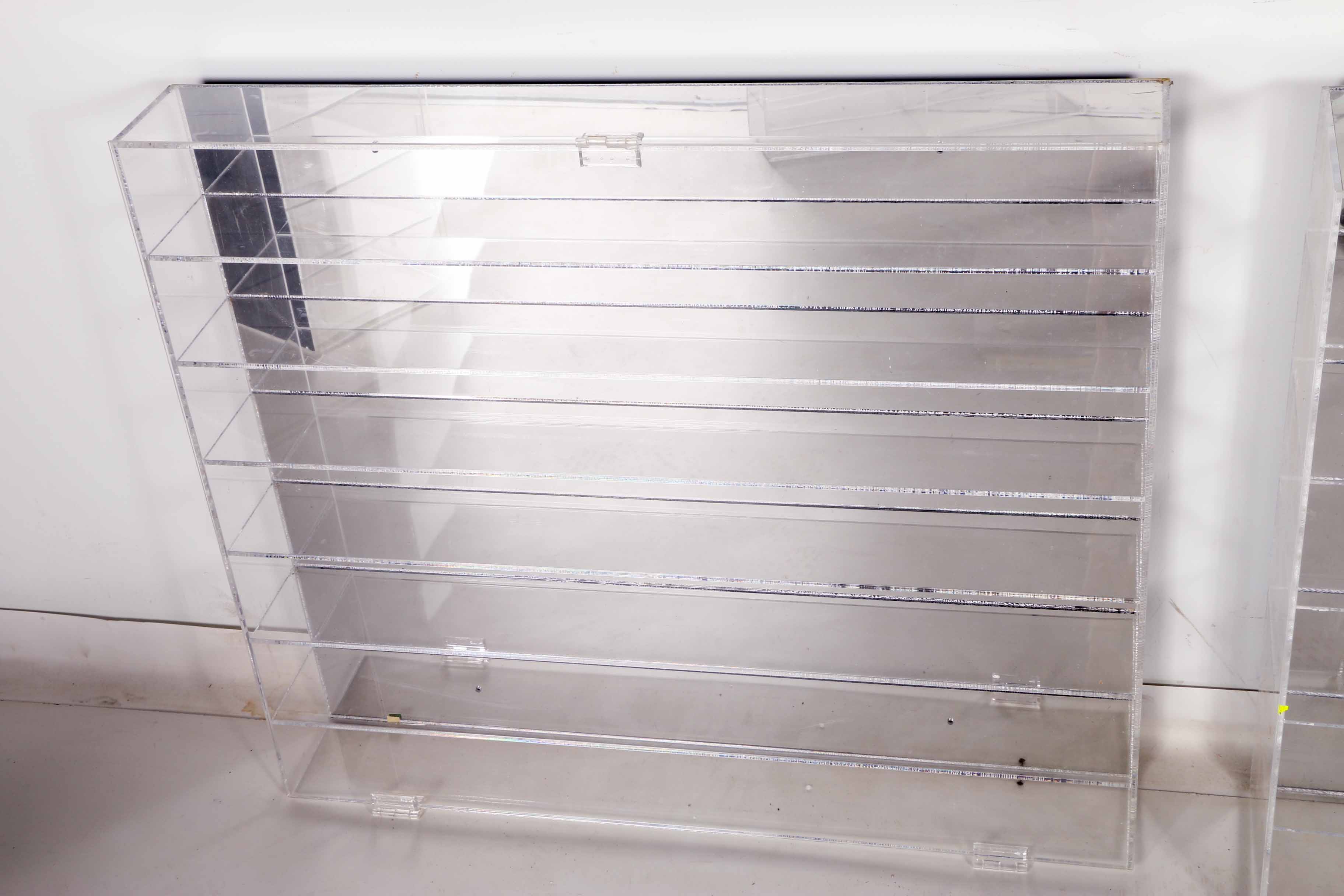 Assortment of Clear Plastic Display Cases