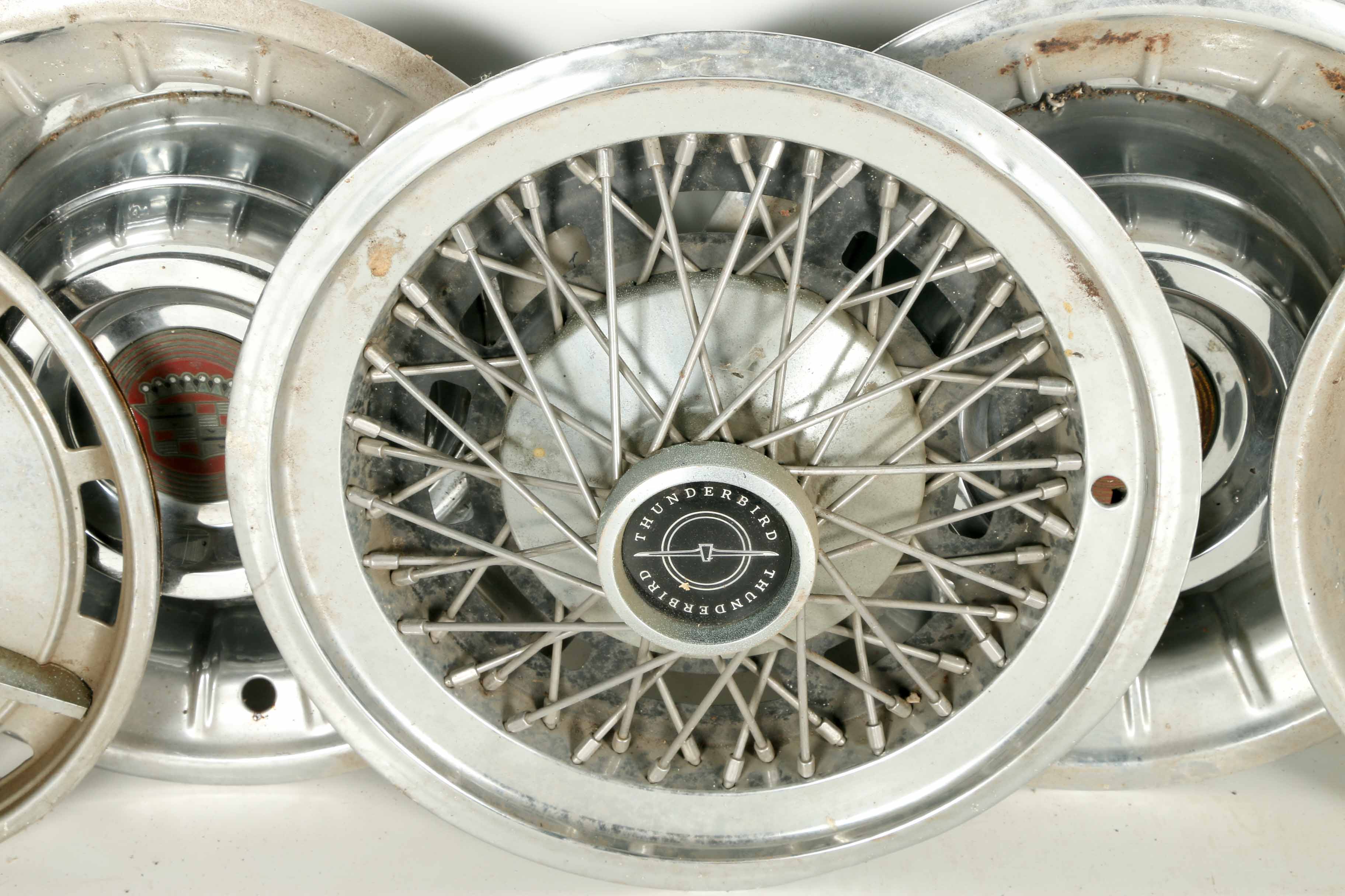 Rambler, Thunderbird, Cadillac and Other Vintage Hubcaps