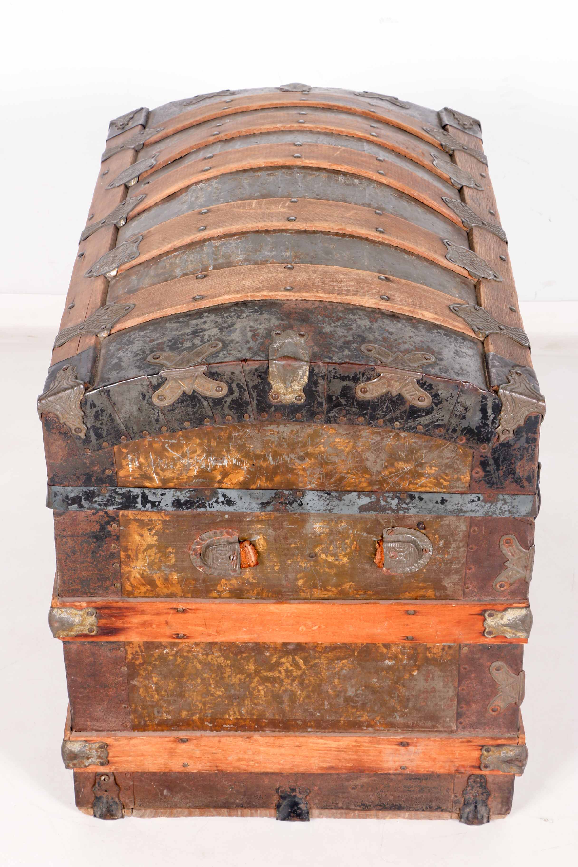 Vintage Wood Dome Trunk