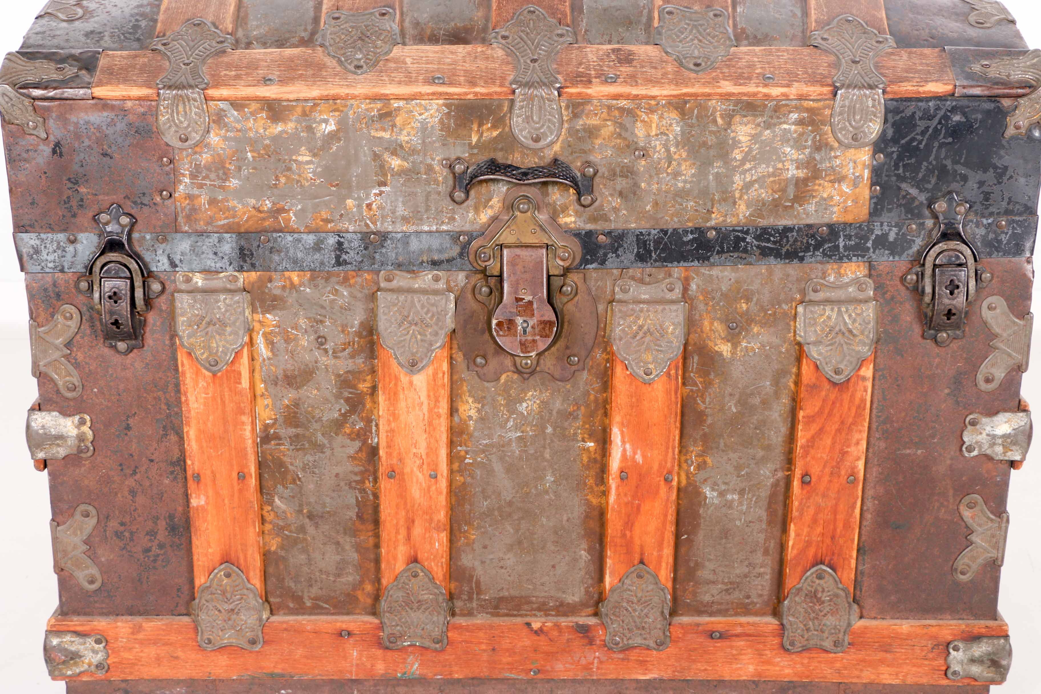 Vintage Wood Dome Trunk