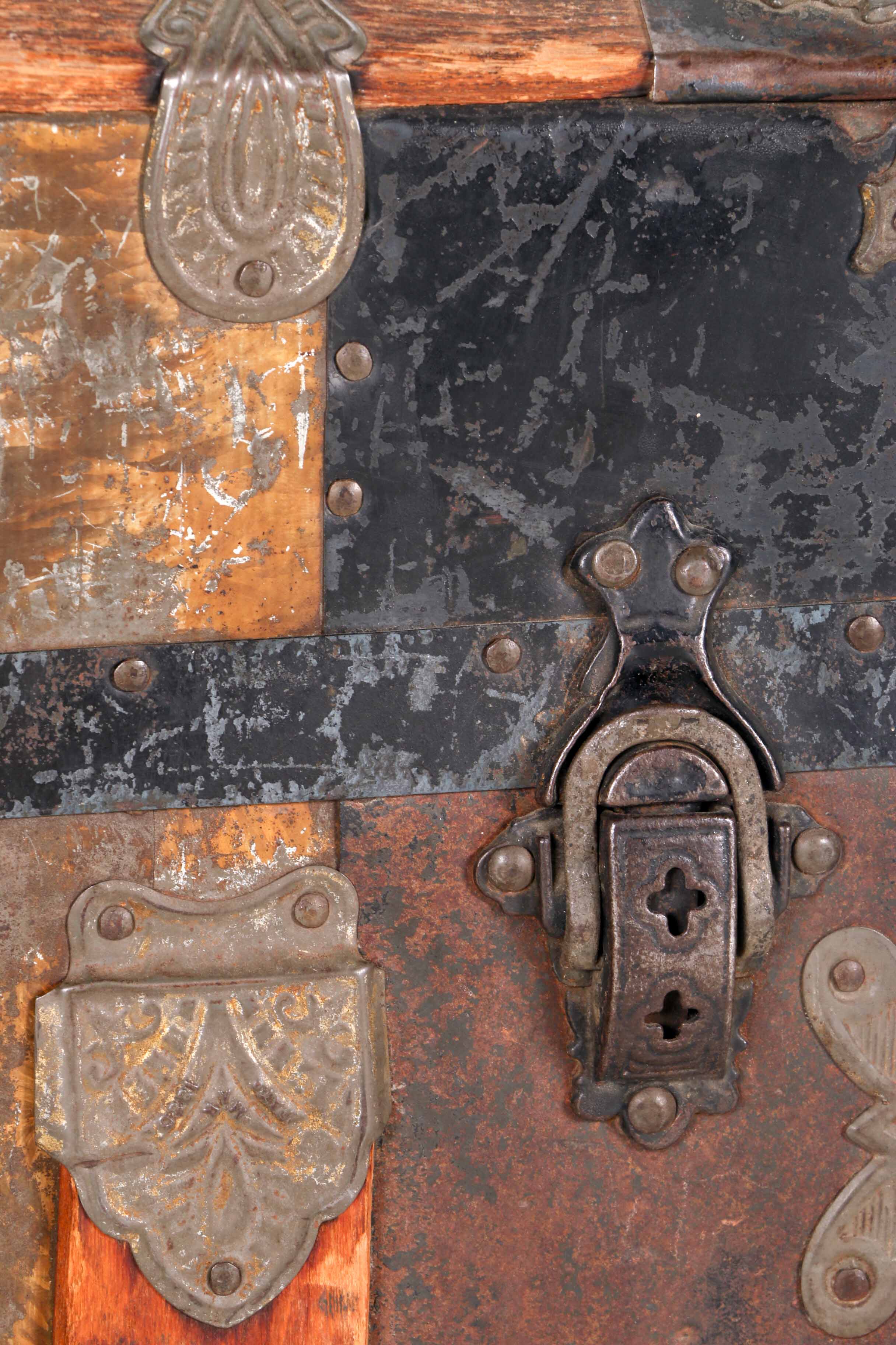 Vintage Wood Dome Trunk