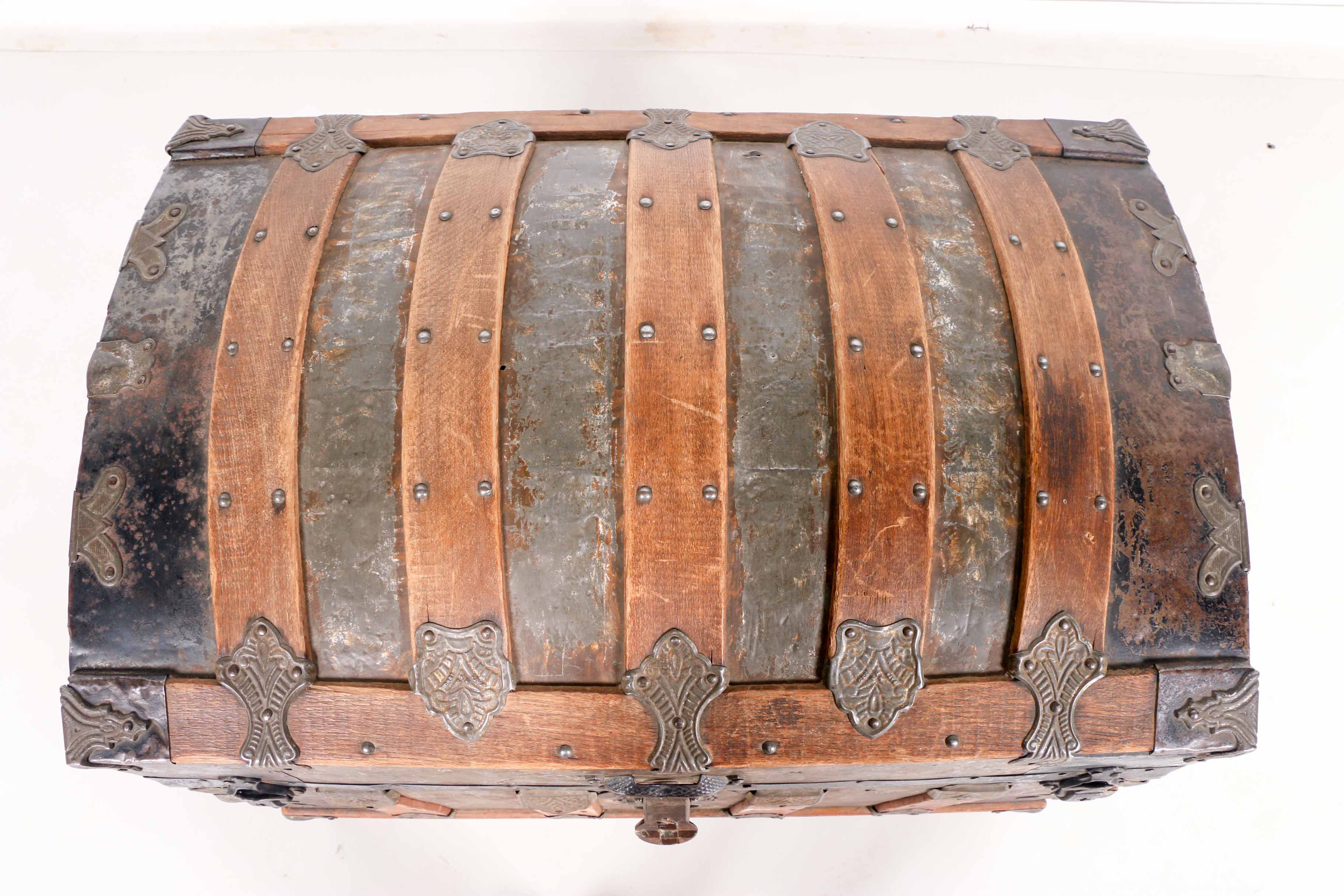 Vintage Wood Dome Trunk