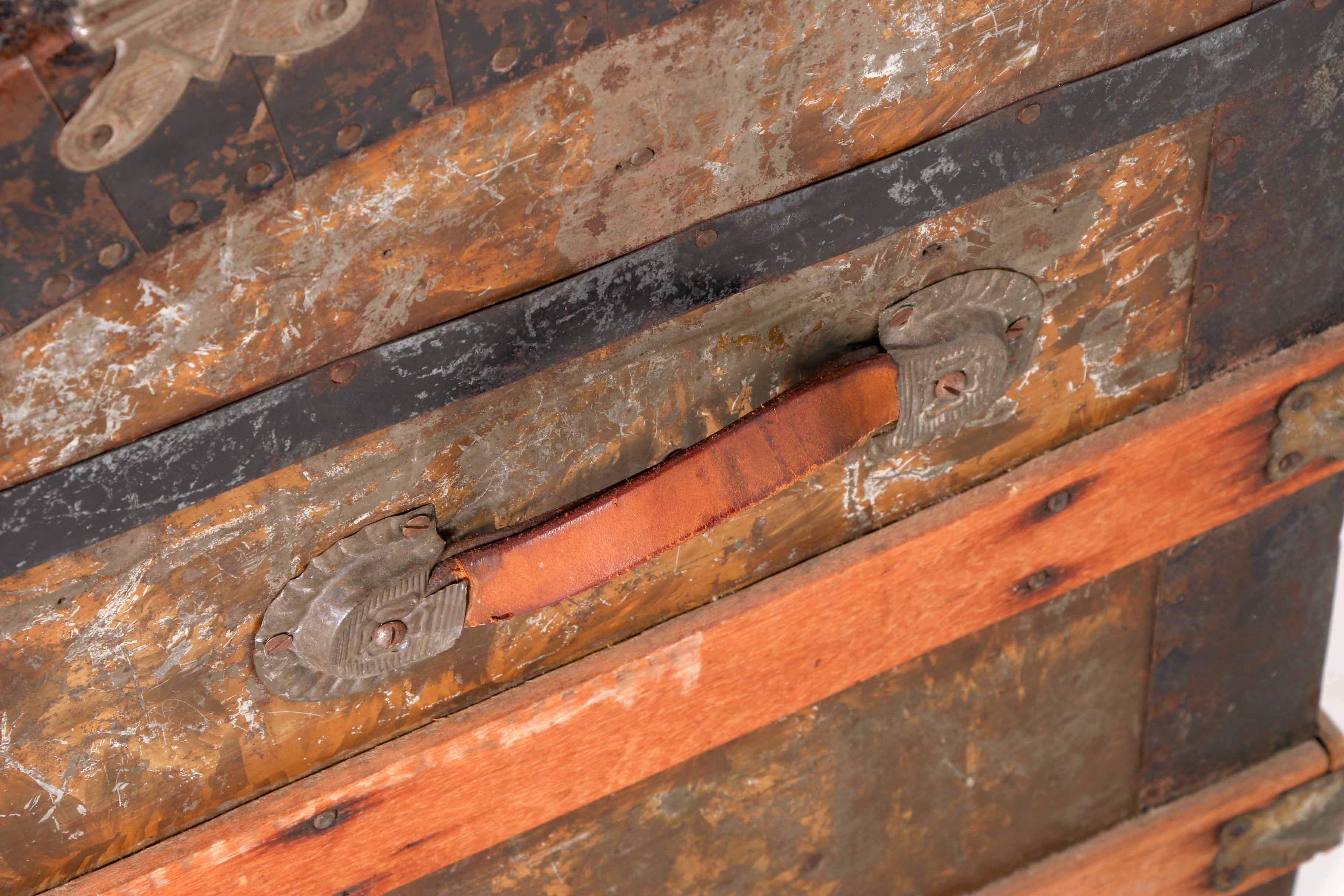 Vintage Wood Dome Trunk