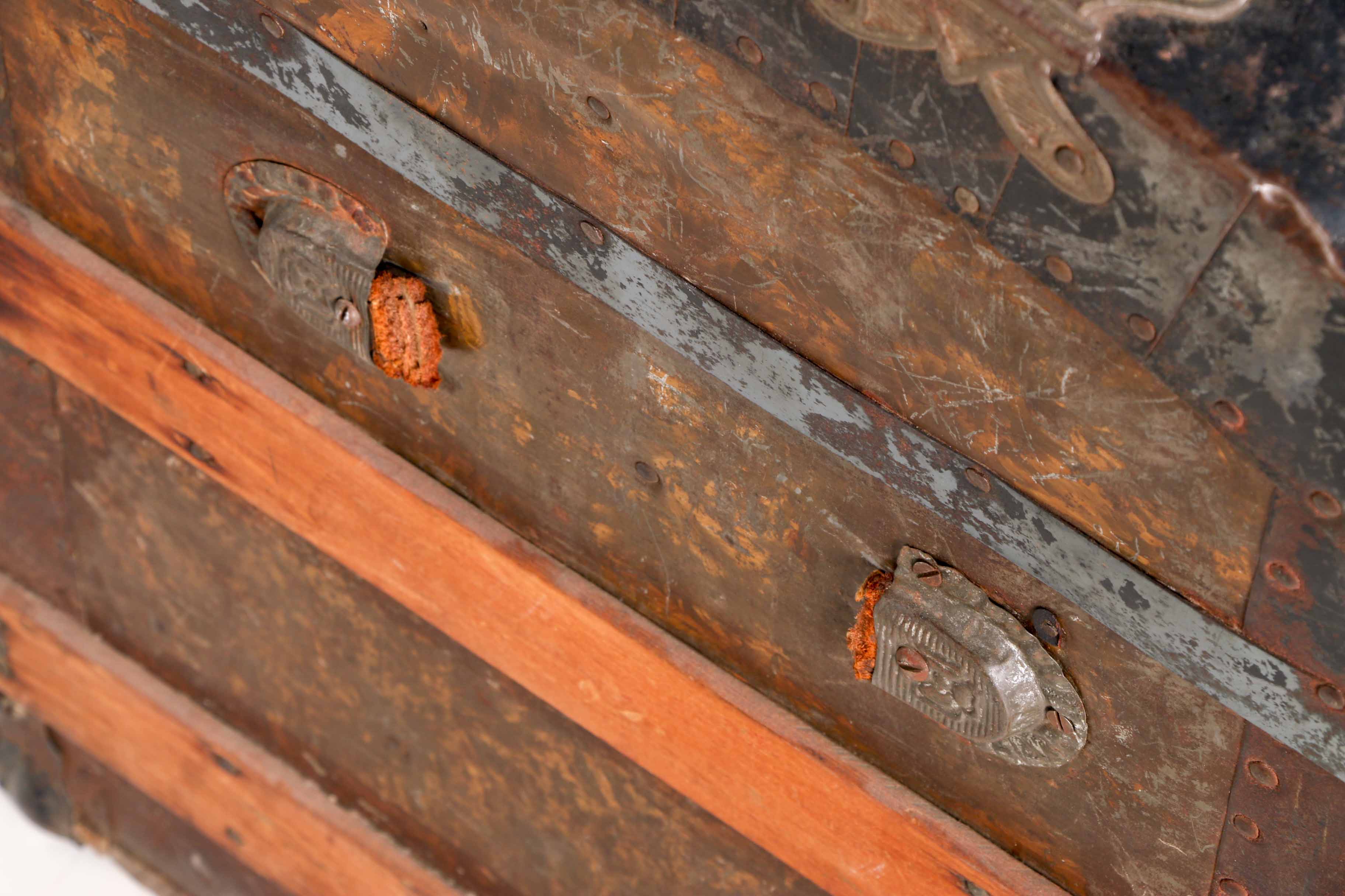 Vintage Wood Dome Trunk