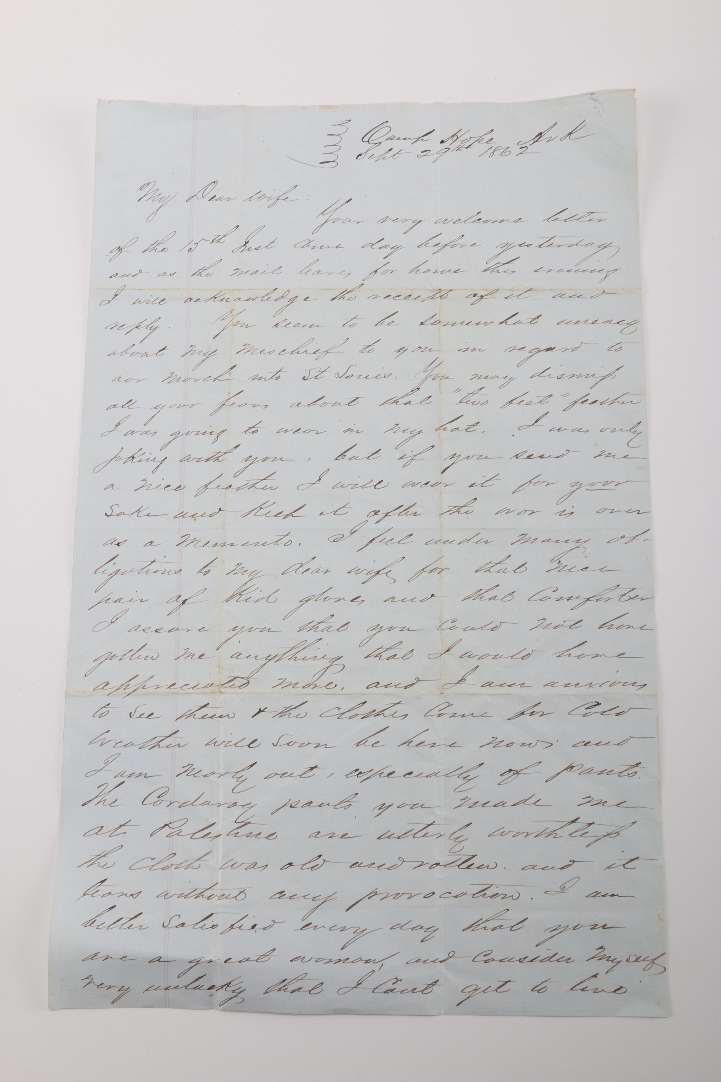 1862 Civil War Era Letter