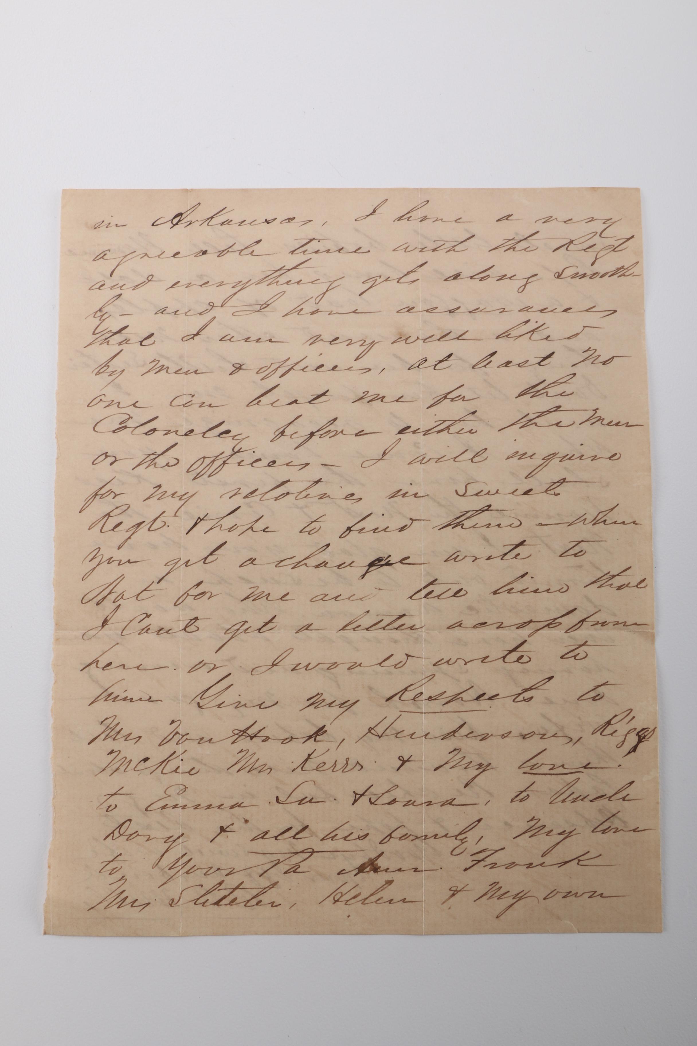 1862 Civil War Era Letter