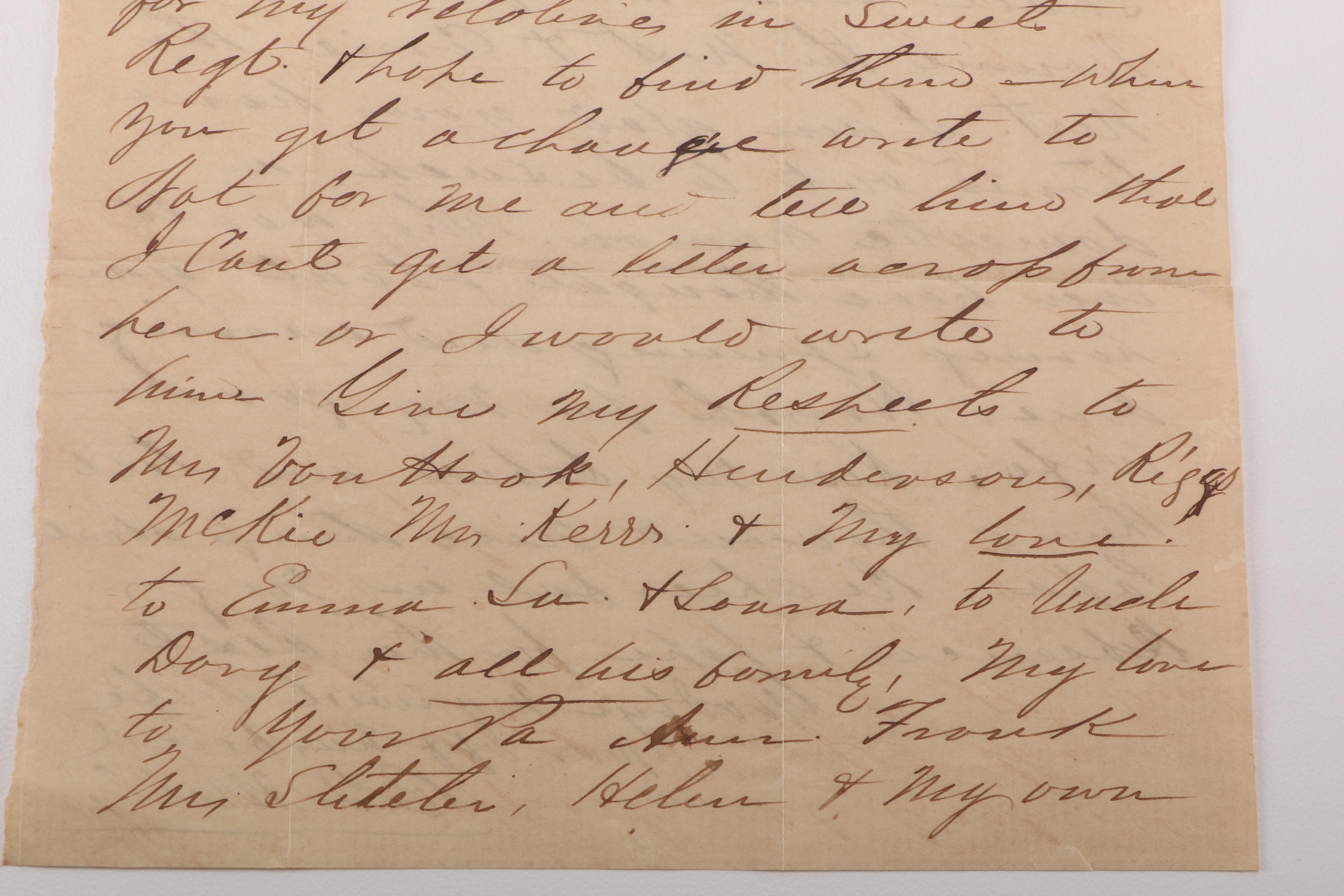 1862 Civil War Era Letter