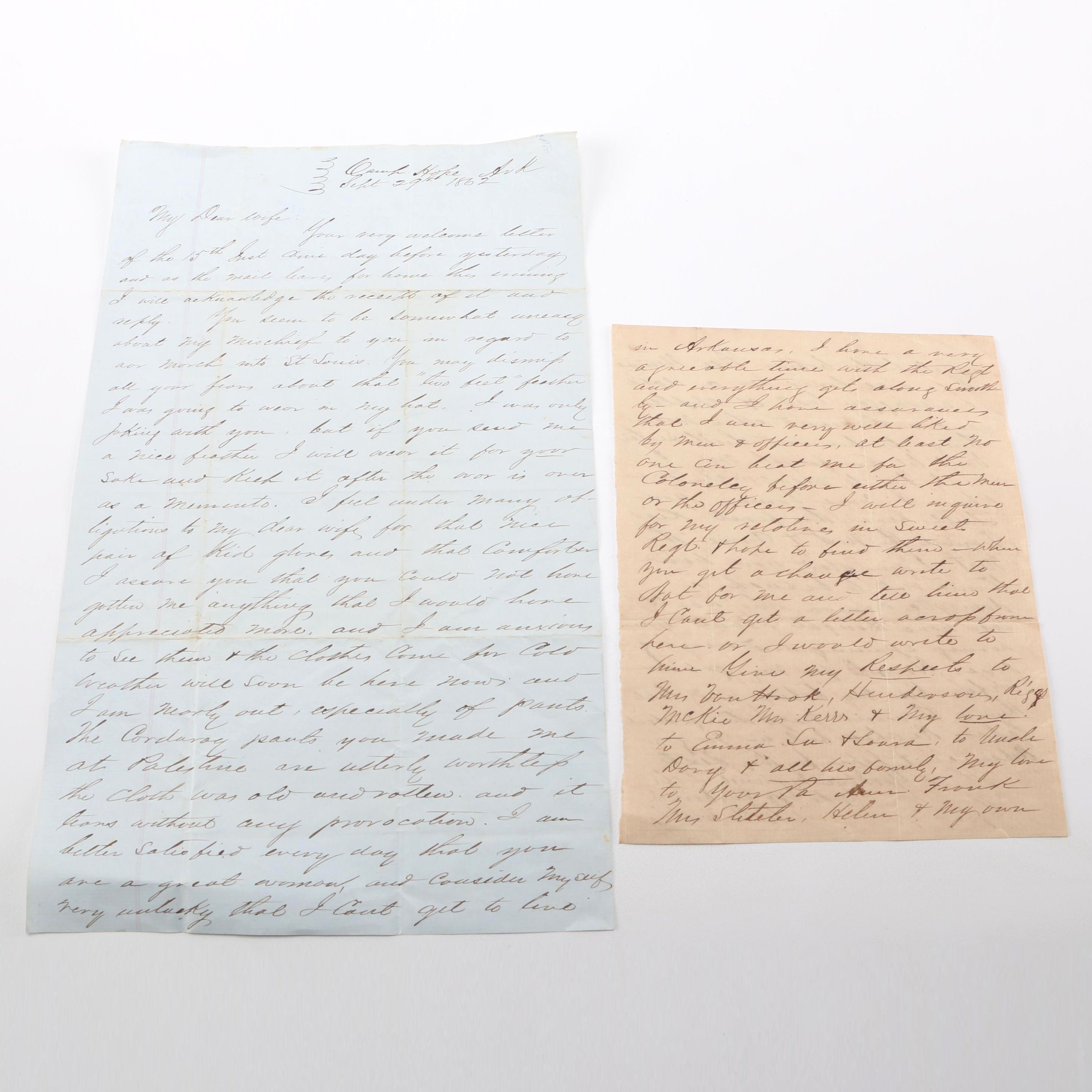 1862 Civil War Era Letter