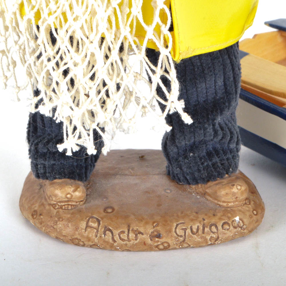 Vintage Andre Guigon Fisherman Figurine