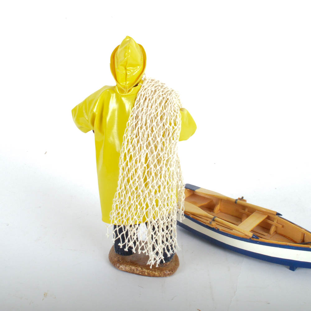 Vintage Andre Guigon Fisherman Figurine