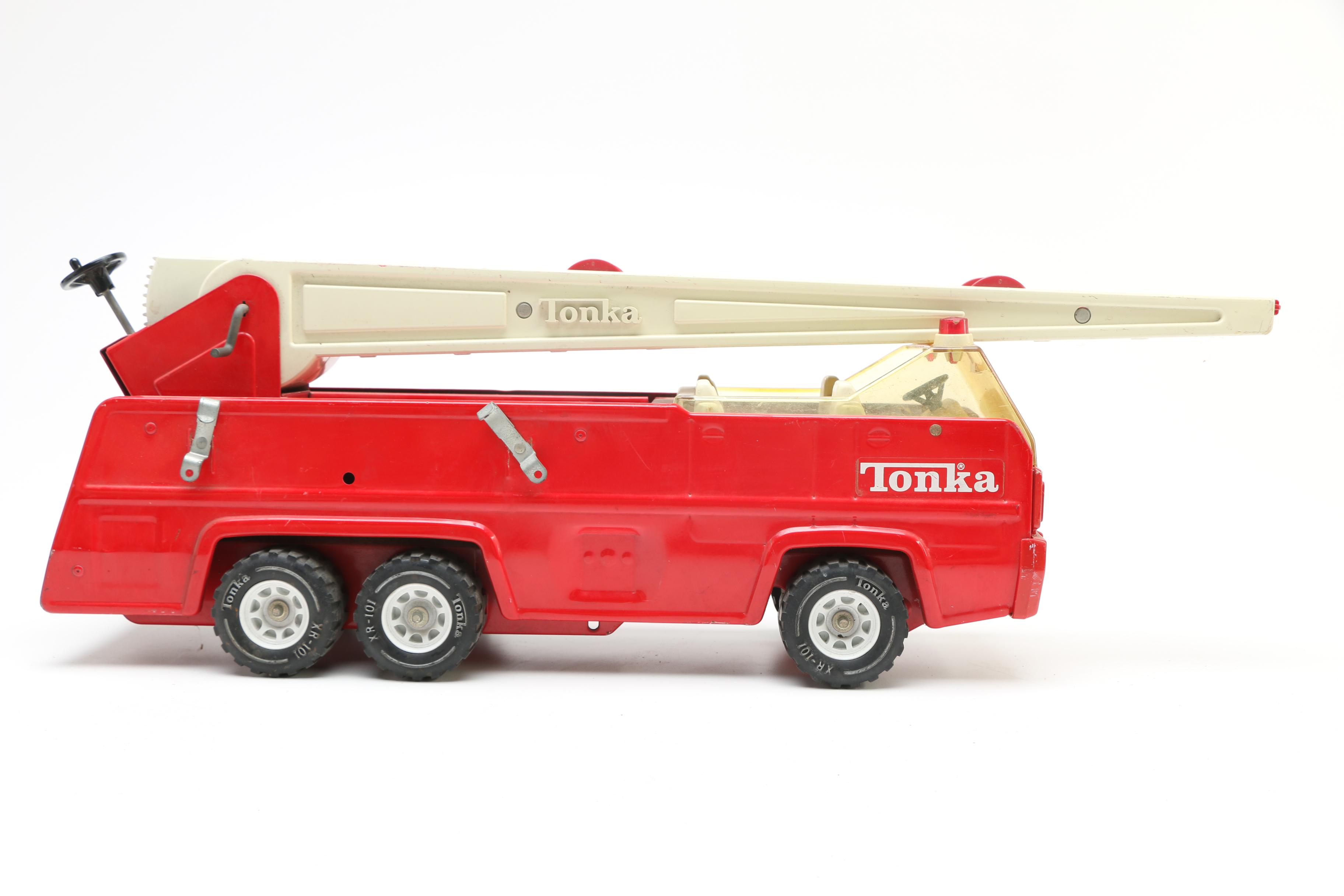 Vintage Metal Toy Fire Trucks Including Tonka