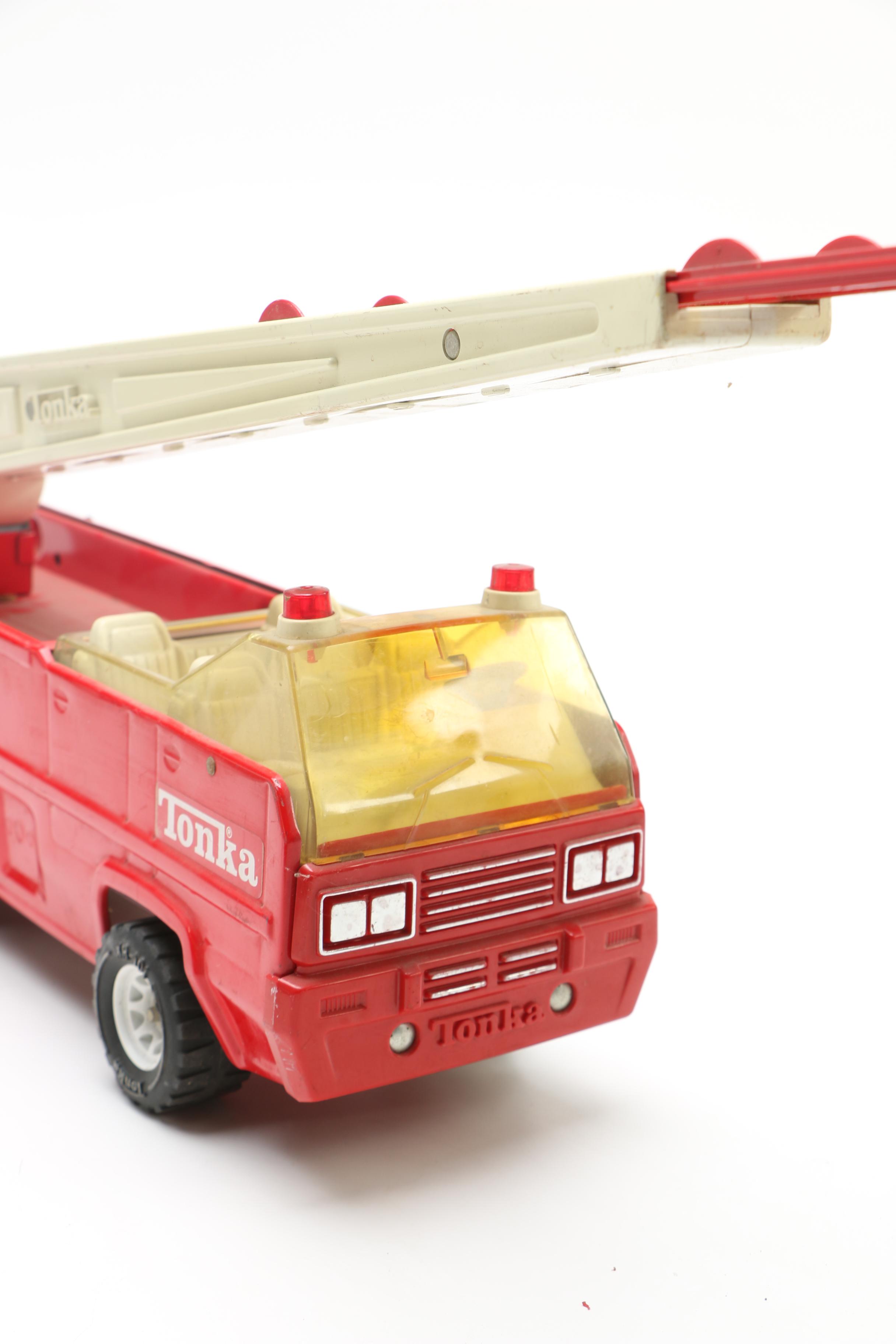Vintage Metal Toy Fire Trucks Including Tonka