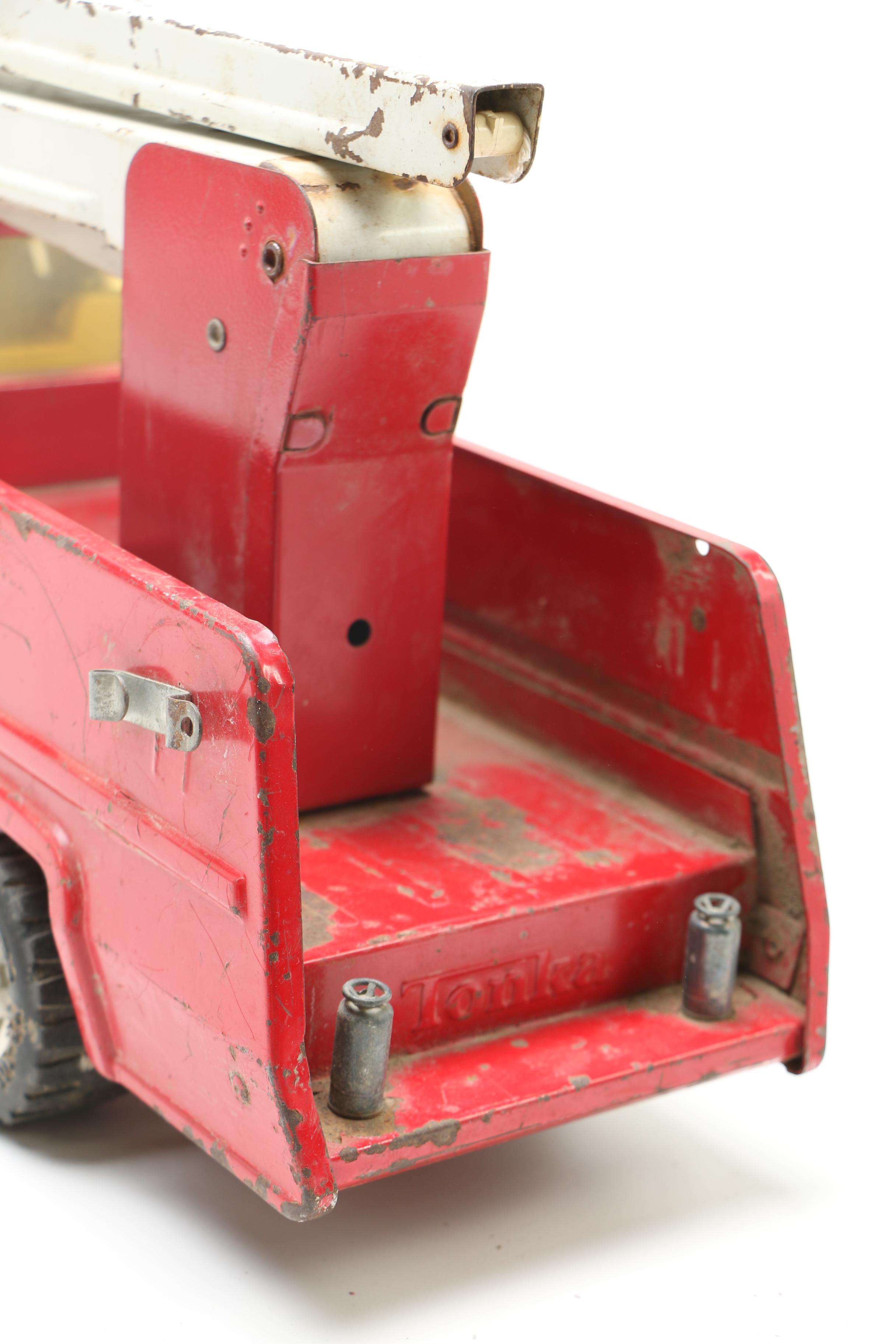 Vintage Metal Toy Fire Trucks Including Tonka