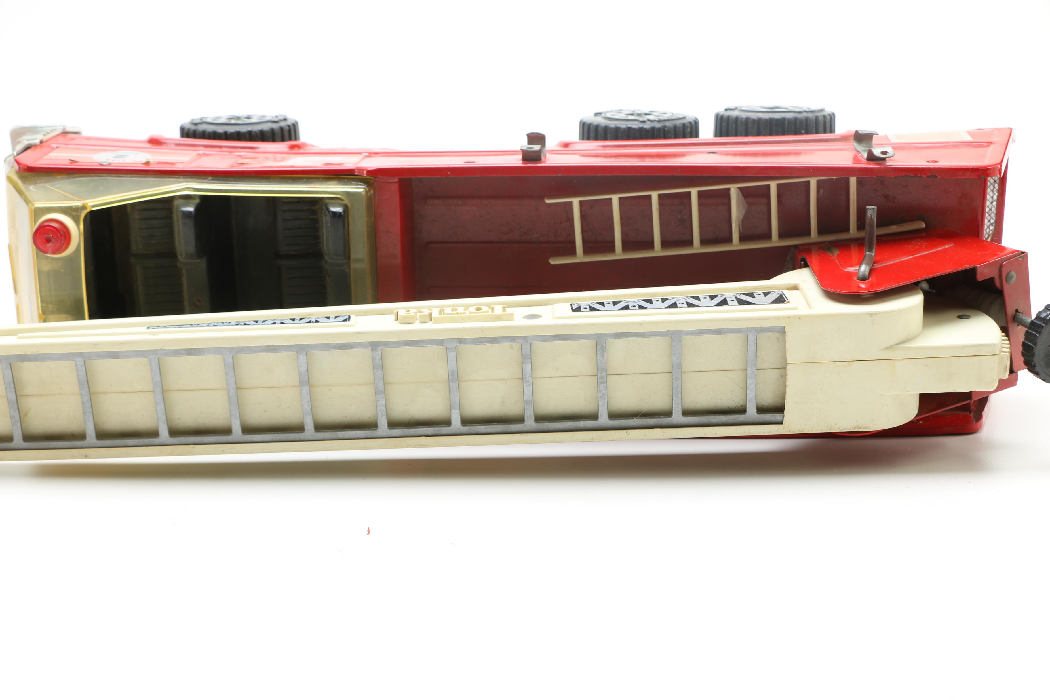 Vintage Metal Toy Fire Trucks Including Tonka