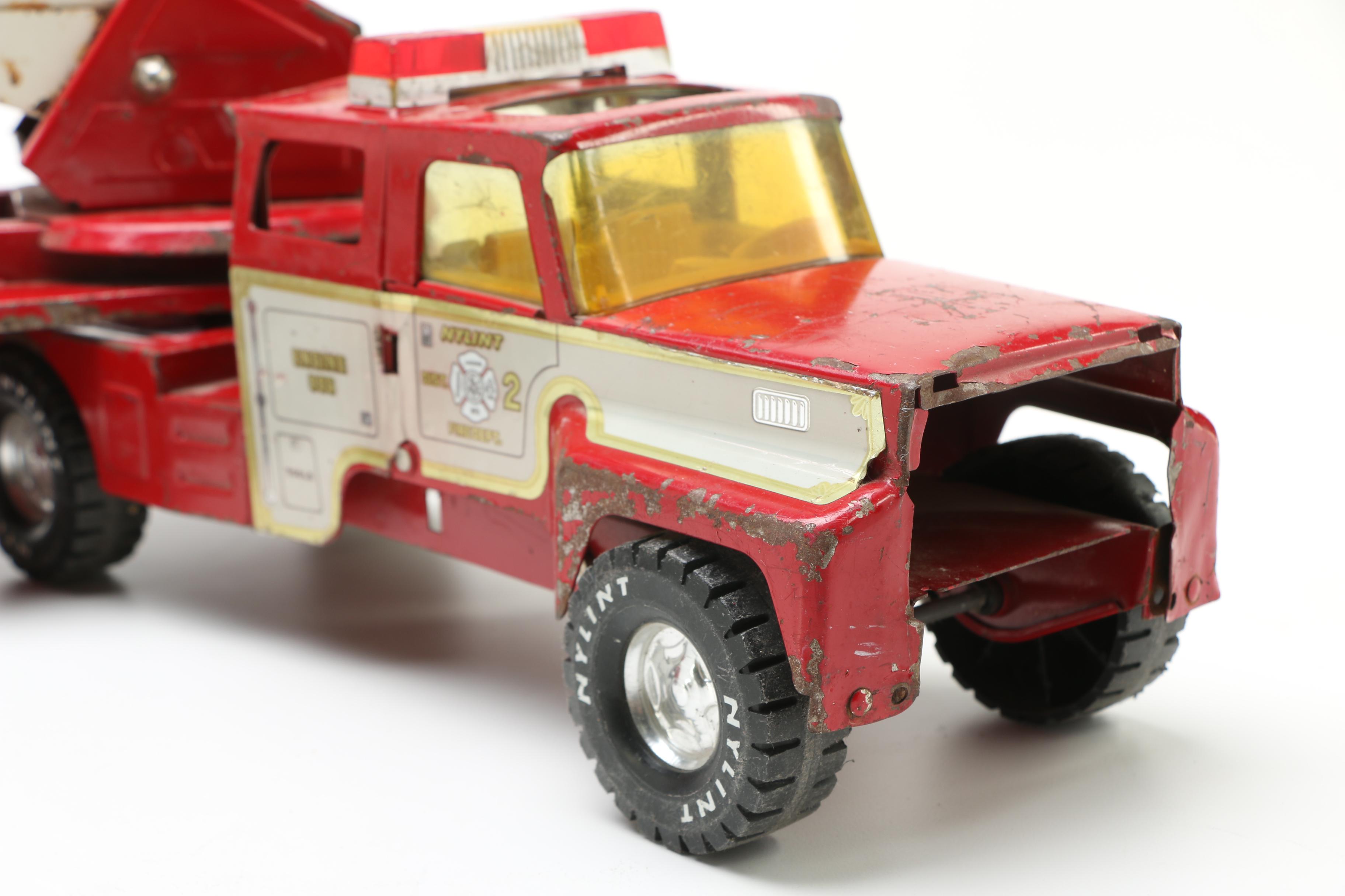 Vintage Metal Toy Fire Trucks Including Tonka
