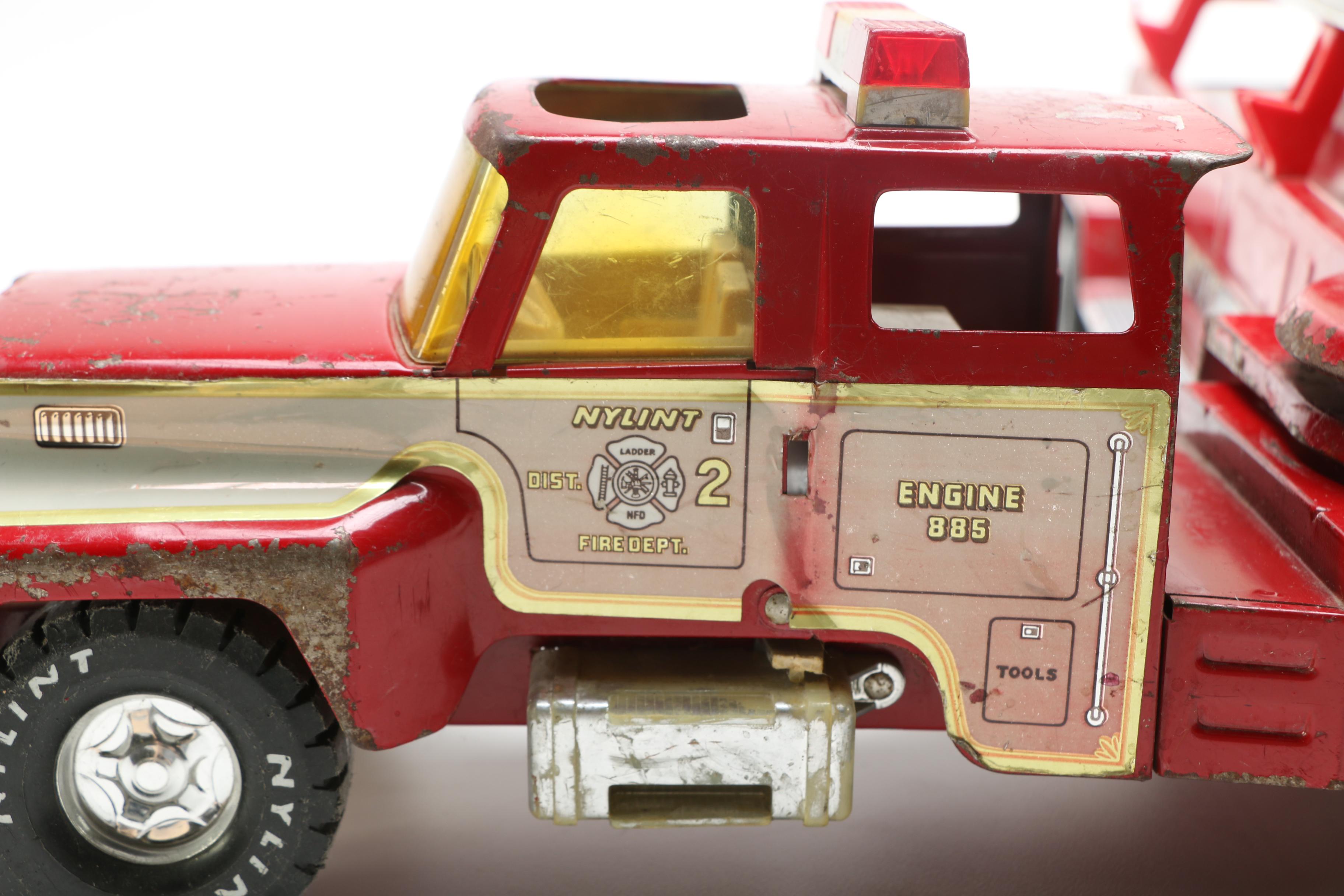 Vintage Metal Toy Fire Trucks Including Tonka