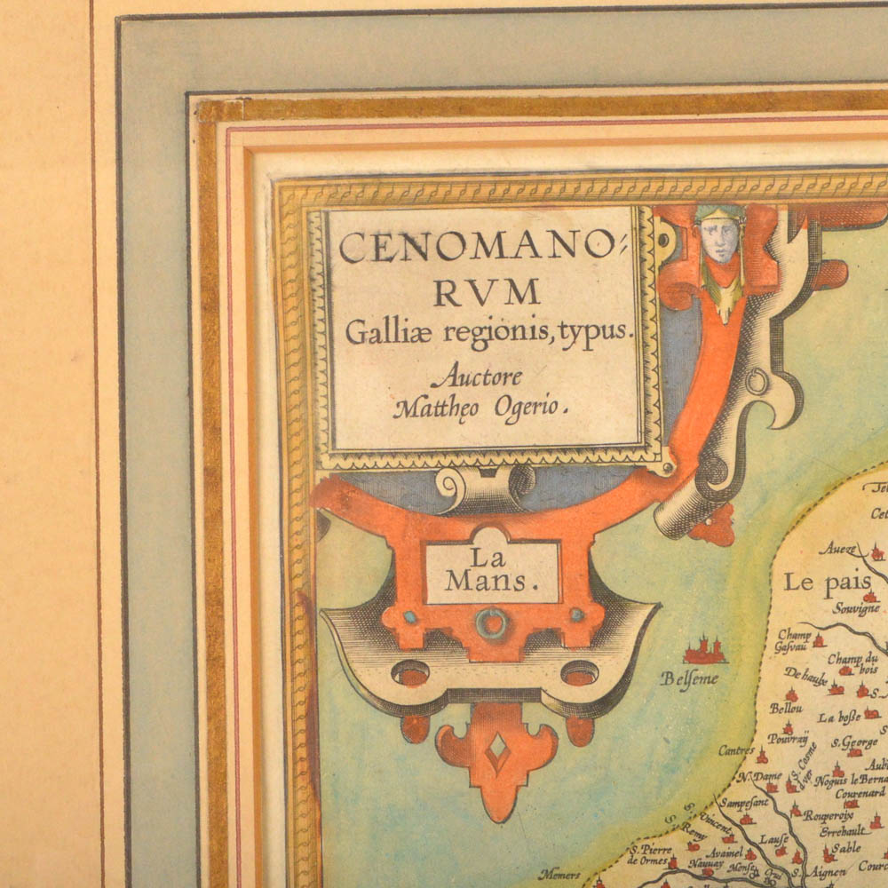 Map of the French Region of the Cenomani by Mattheus Ogerius and Map of Bretagne and Normandy 1594