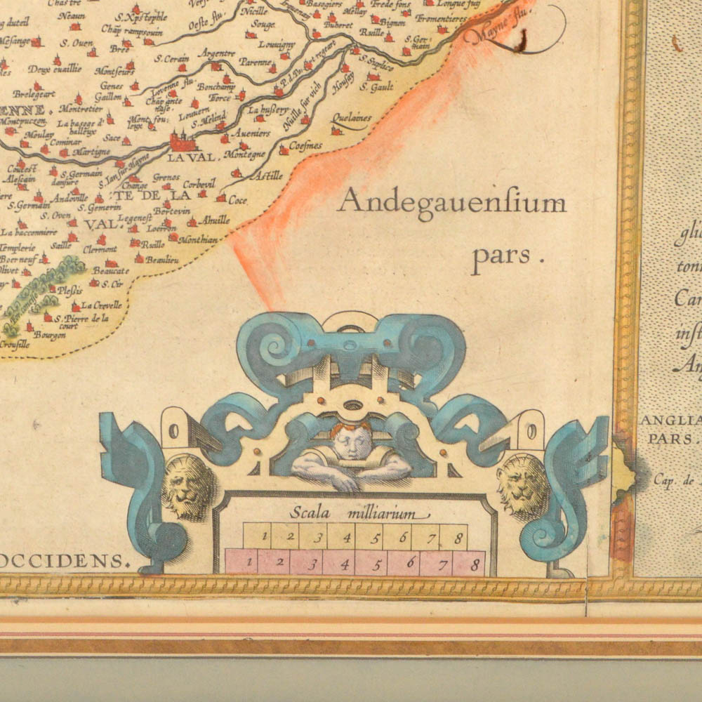 Map of the French Region of the Cenomani by Mattheus Ogerius and Map of Bretagne and Normandy 1594