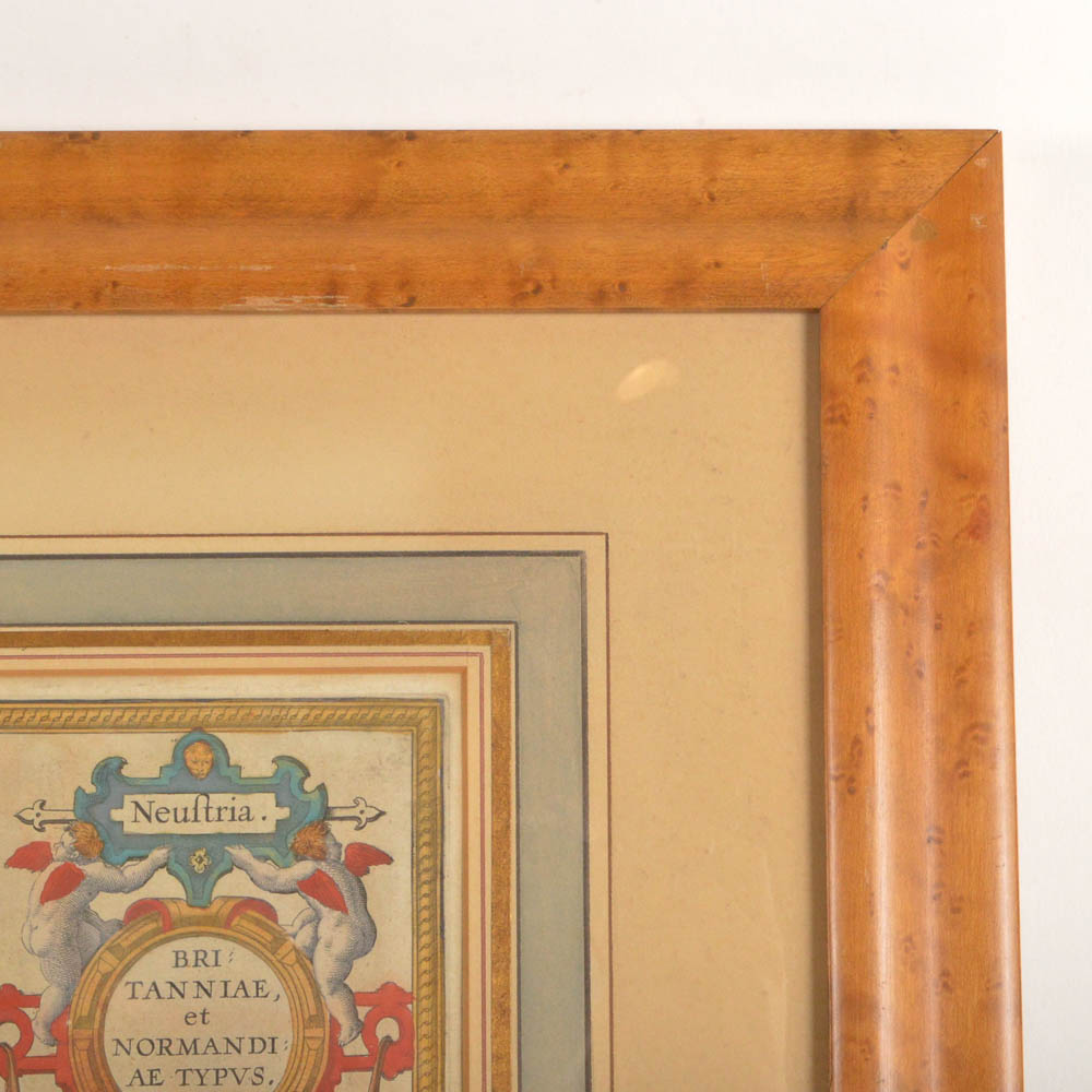 Map of the French Region of the Cenomani by Mattheus Ogerius and Map of Bretagne and Normandy 1594