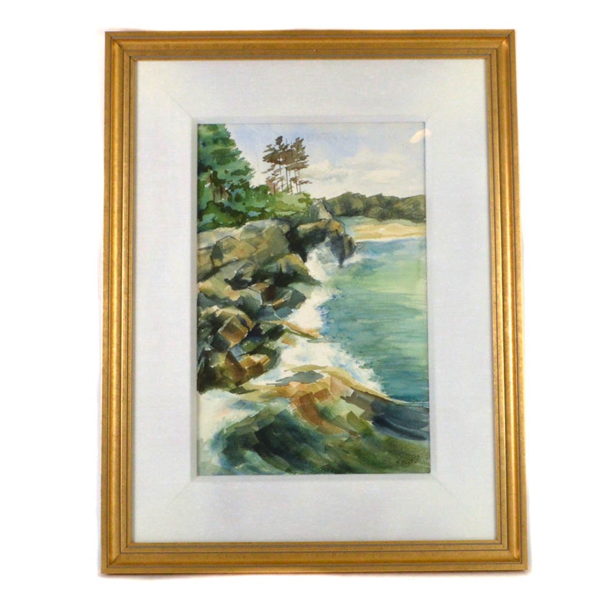 Framed R. Combs Signed Watercolor