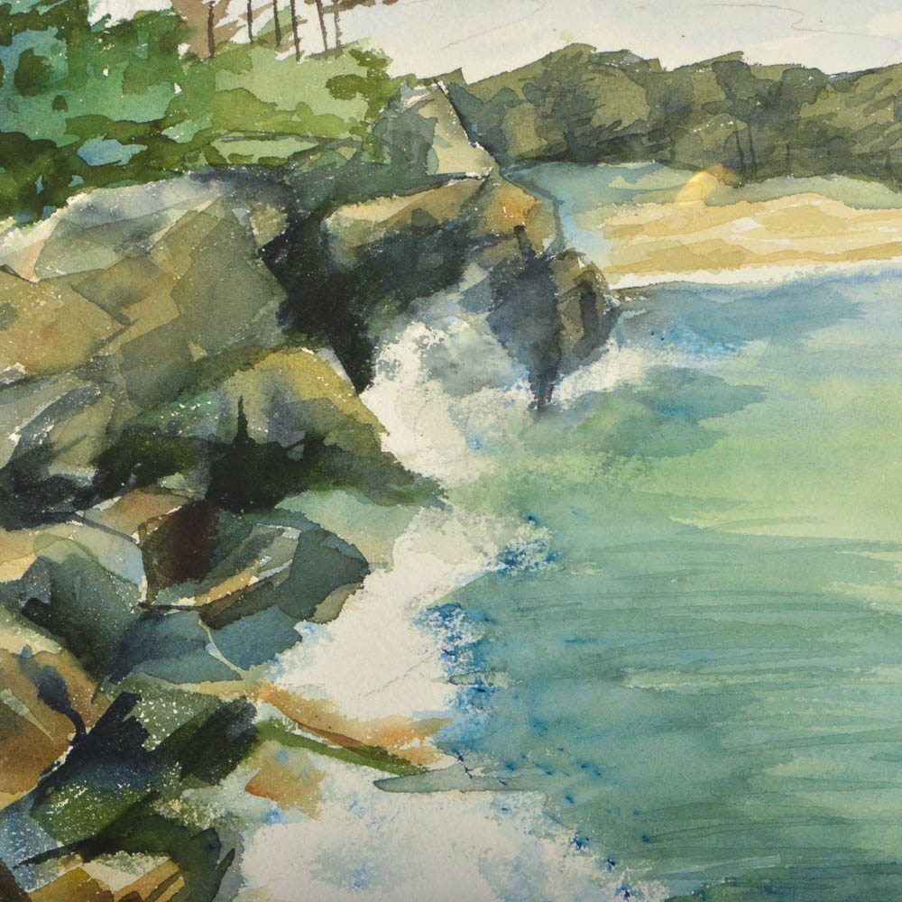 Framed R. Combs Signed Watercolor