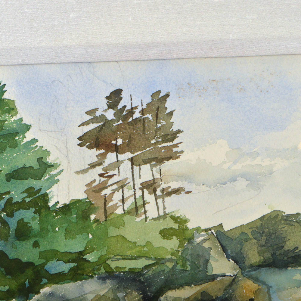 Framed R. Combs Signed Watercolor