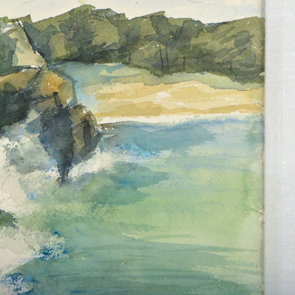 Framed R. Combs Signed Watercolor