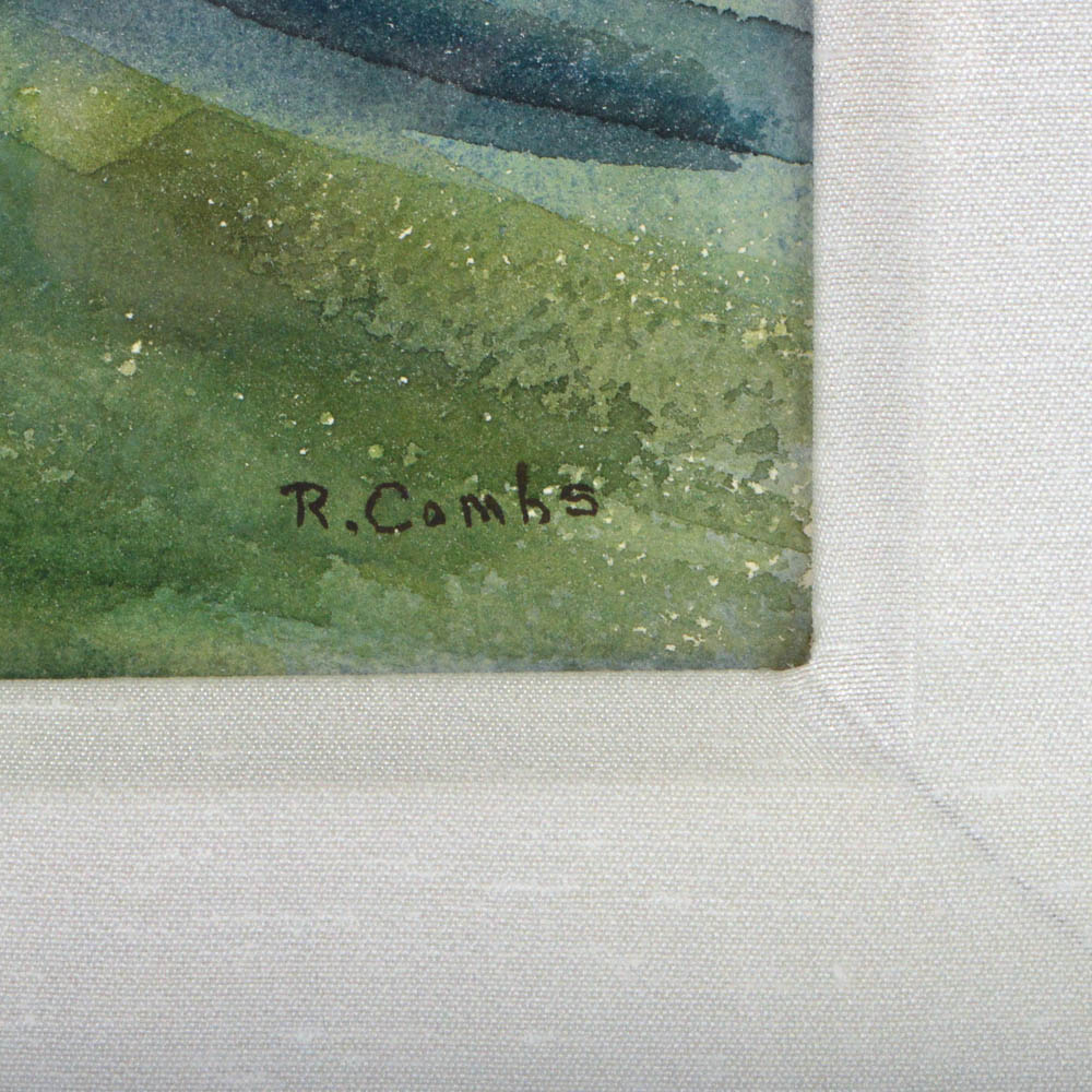 Framed R. Combs Signed Watercolor