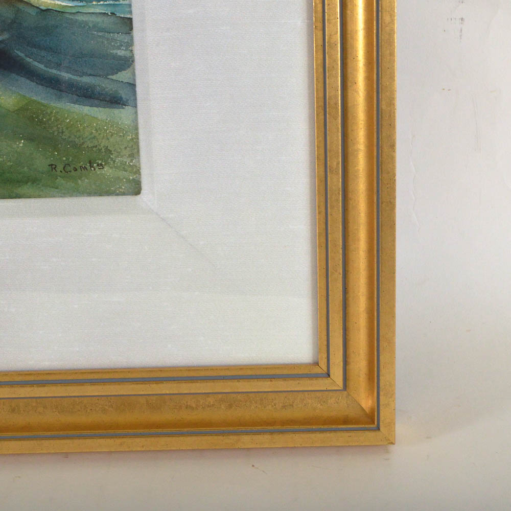 Framed R. Combs Signed Watercolor
