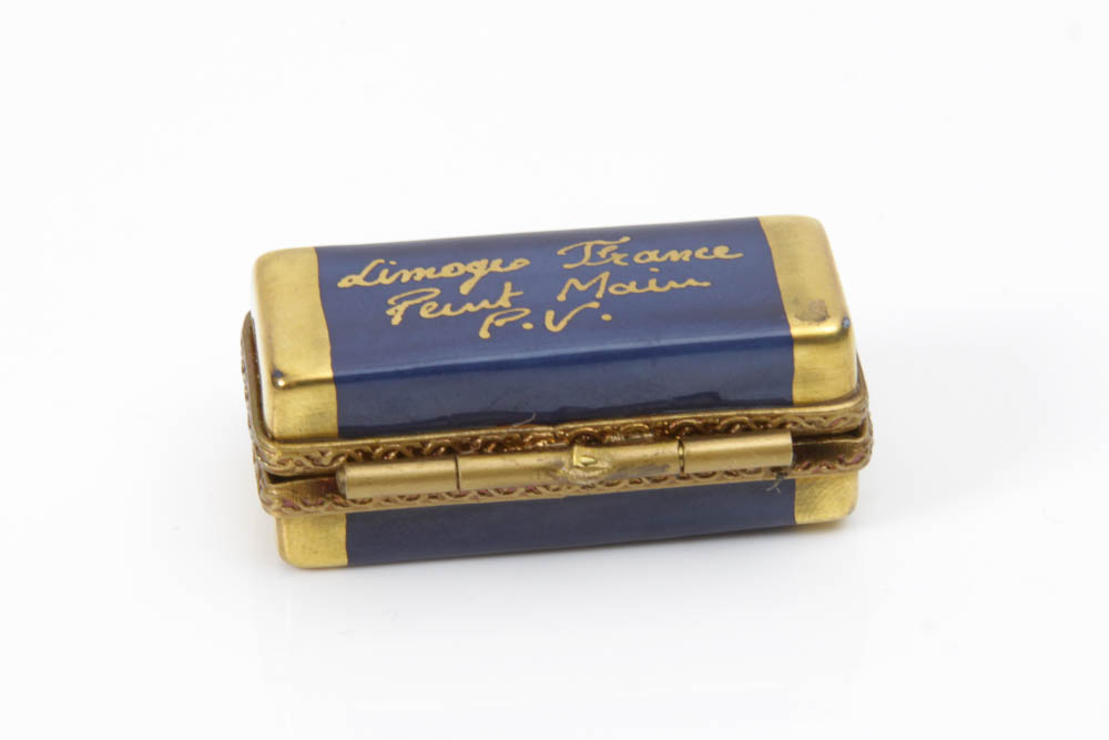Limoges China "Harmonica with Case" Trinket Box