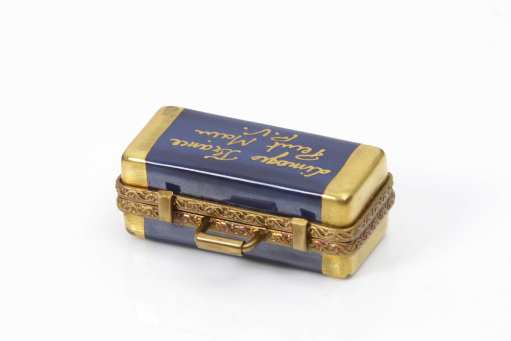 Limoges China "Harmonica with Case" Trinket Box