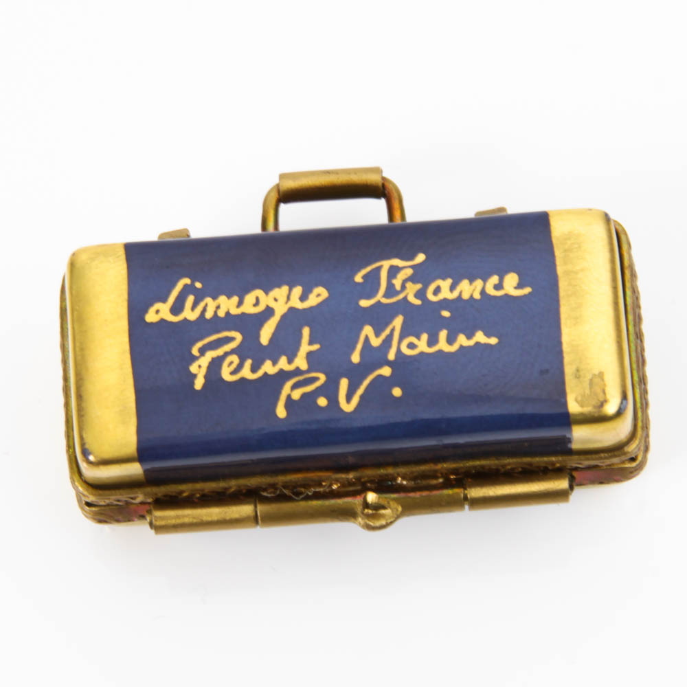 Limoges China "Harmonica with Case" Trinket Box