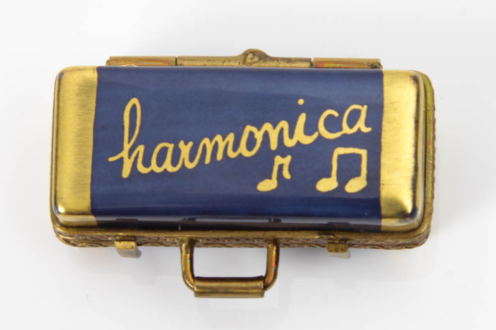 Limoges China "Harmonica with Case" Trinket Box
