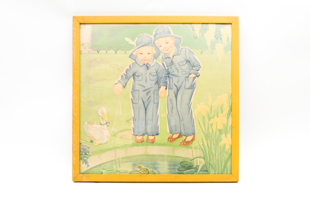 Framed Vintage Offset Lithograph Print