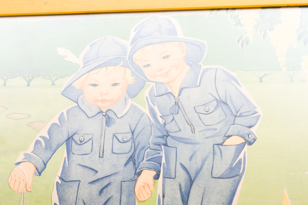 Framed Vintage Offset Lithograph Print