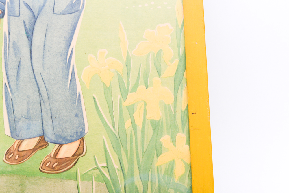 Framed Vintage Offset Lithograph Print