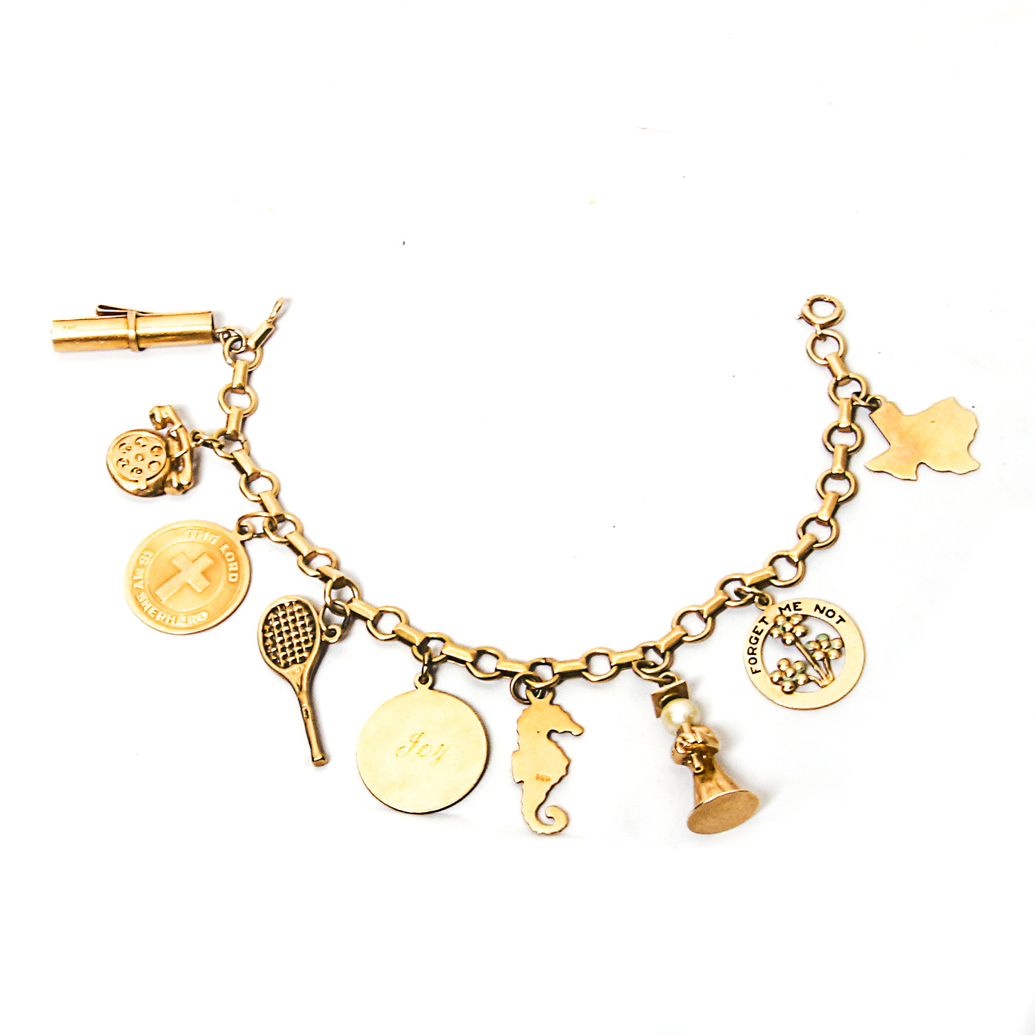 14K Gold Charm Bracelet