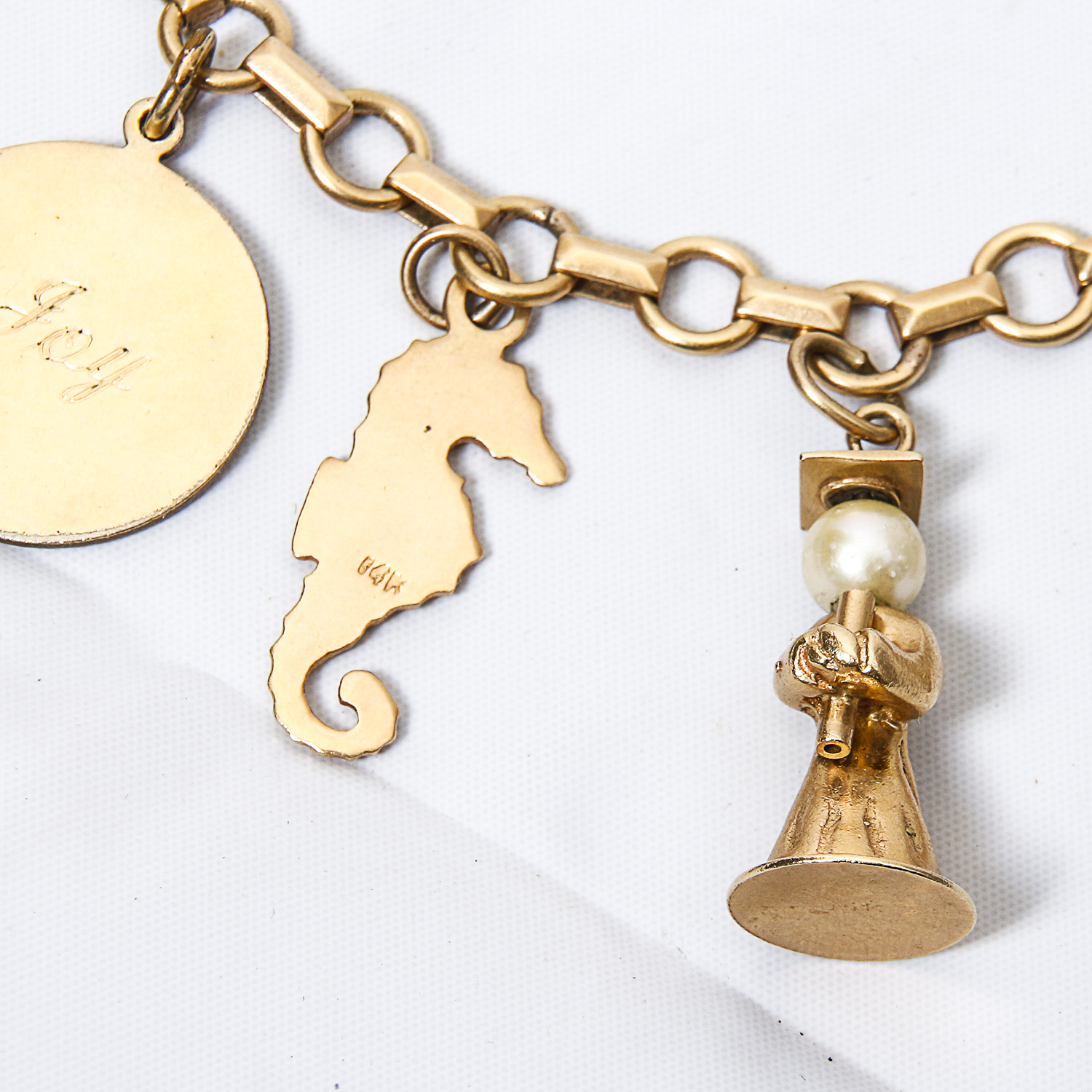 14K Gold Charm Bracelet