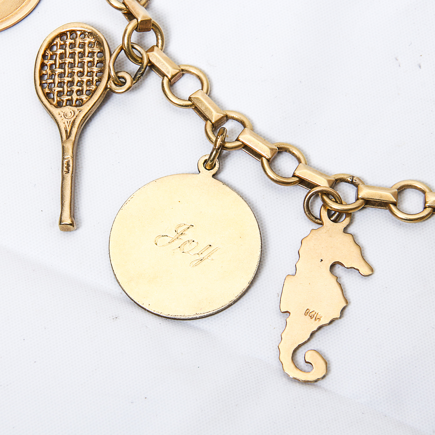 14K Gold Charm Bracelet