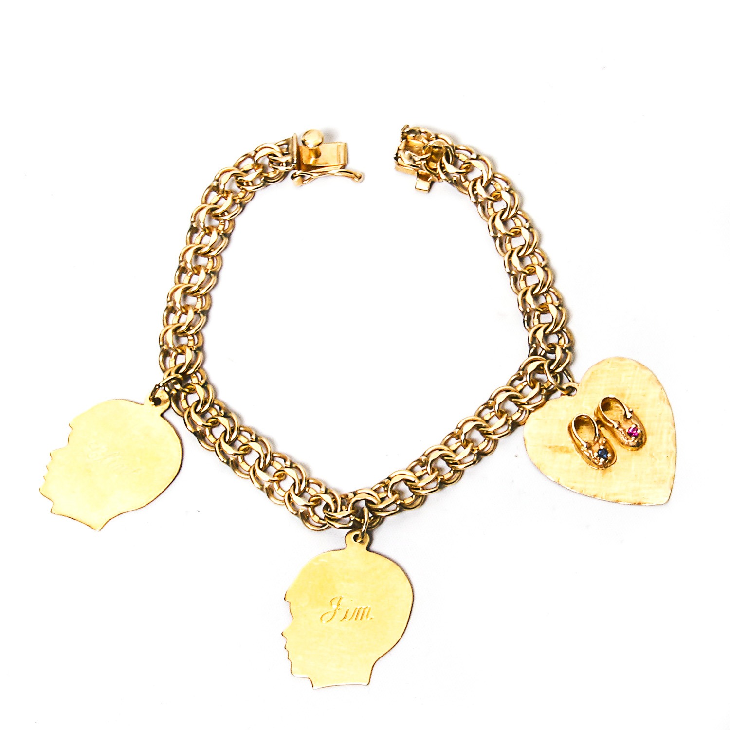 Vintage 14K Yellow Gold Charm Bracelet