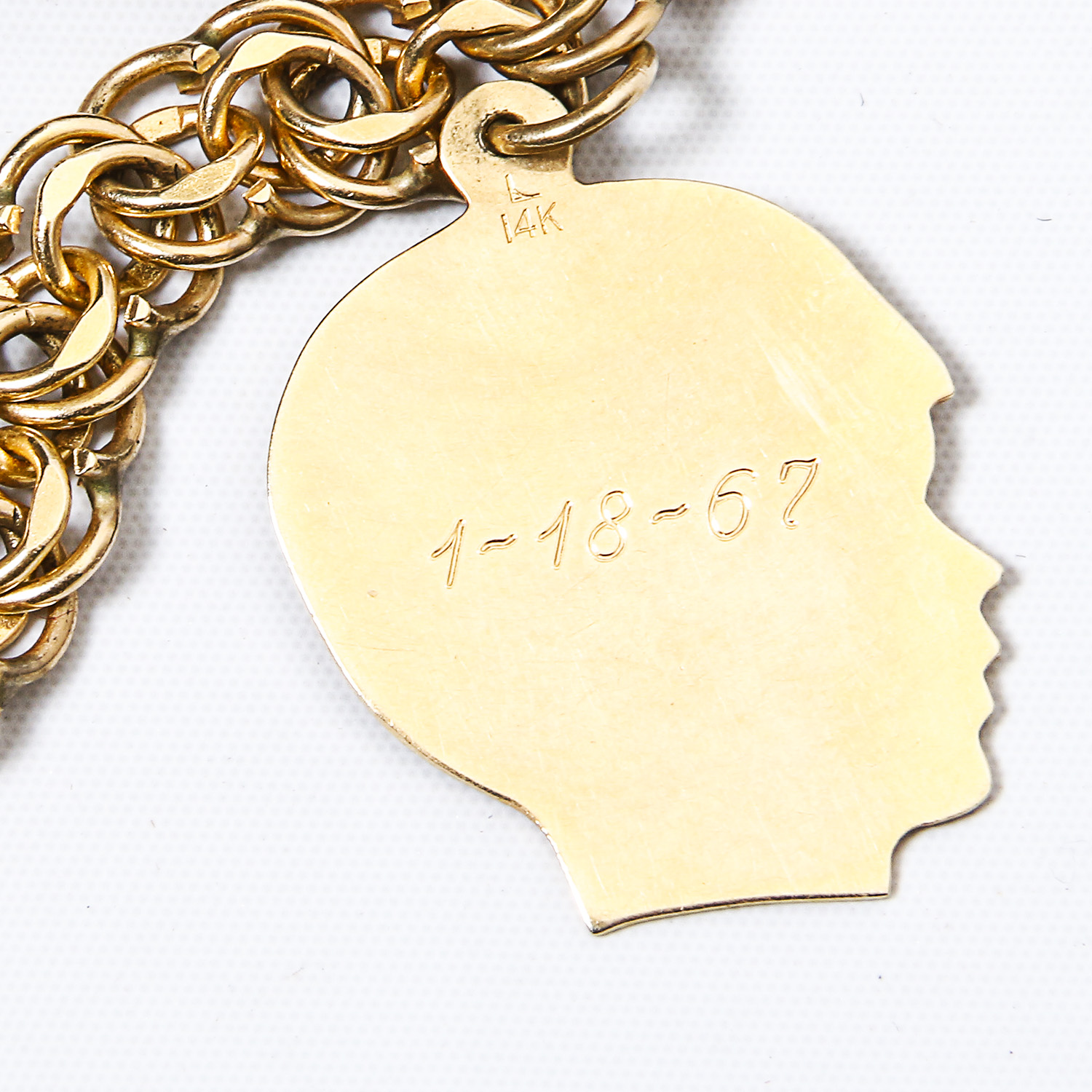 Vintage 14K Yellow Gold Charm Bracelet