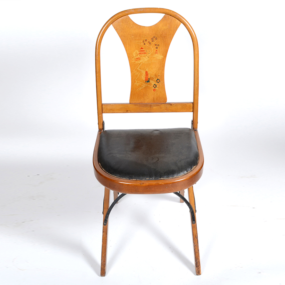 Vintage  Rastetter Asian Card Table Chairs