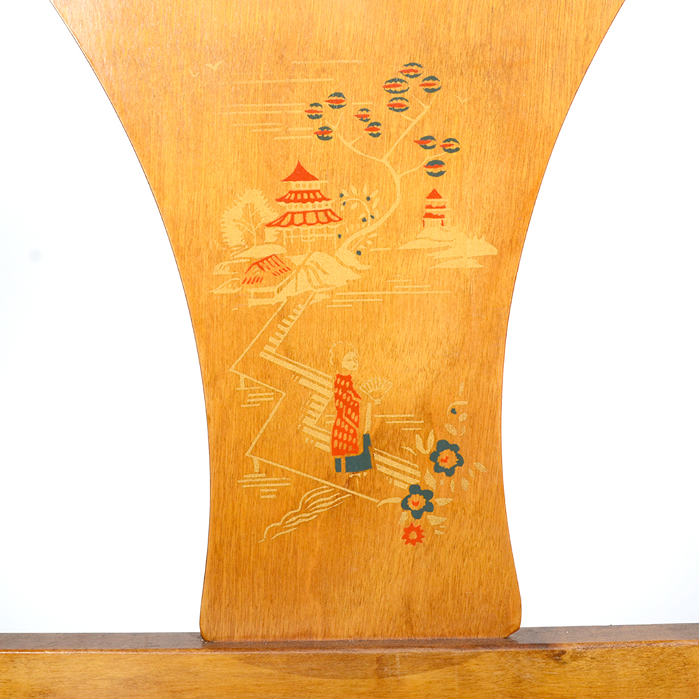 Vintage  Rastetter Asian Card Table Chairs