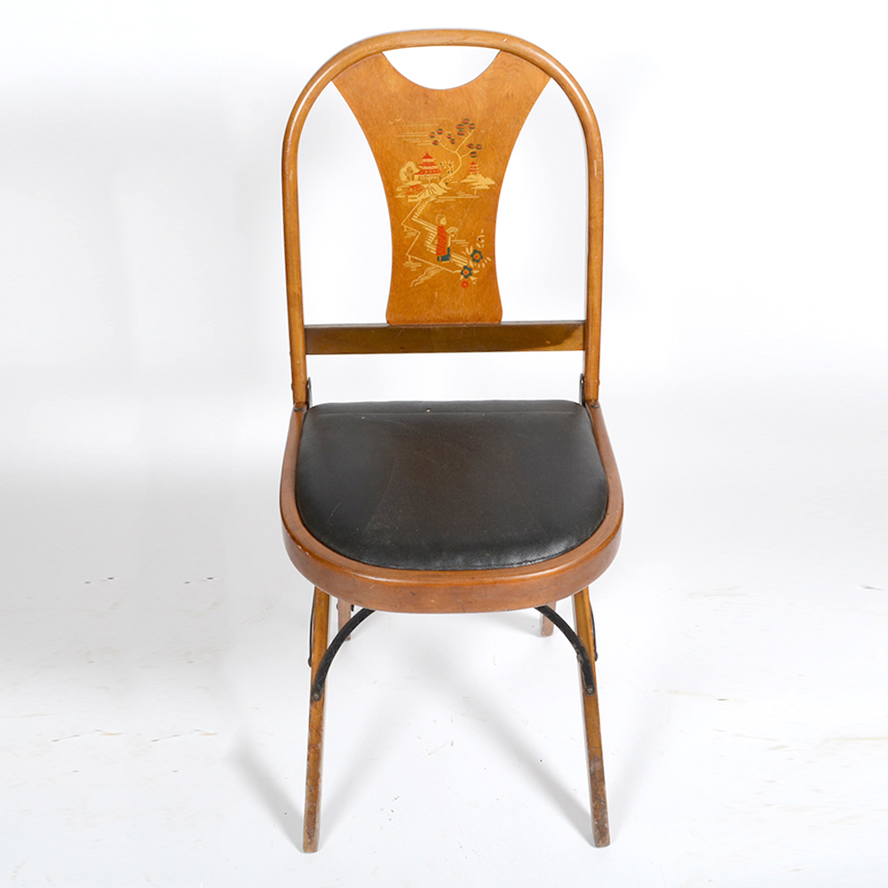 Vintage  Rastetter Asian Card Table Chairs