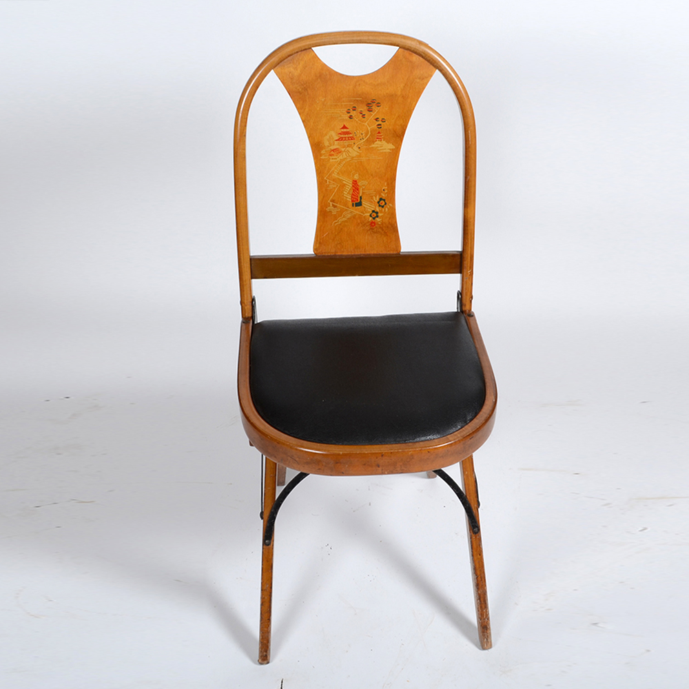 Vintage  Rastetter Asian Card Table Chairs