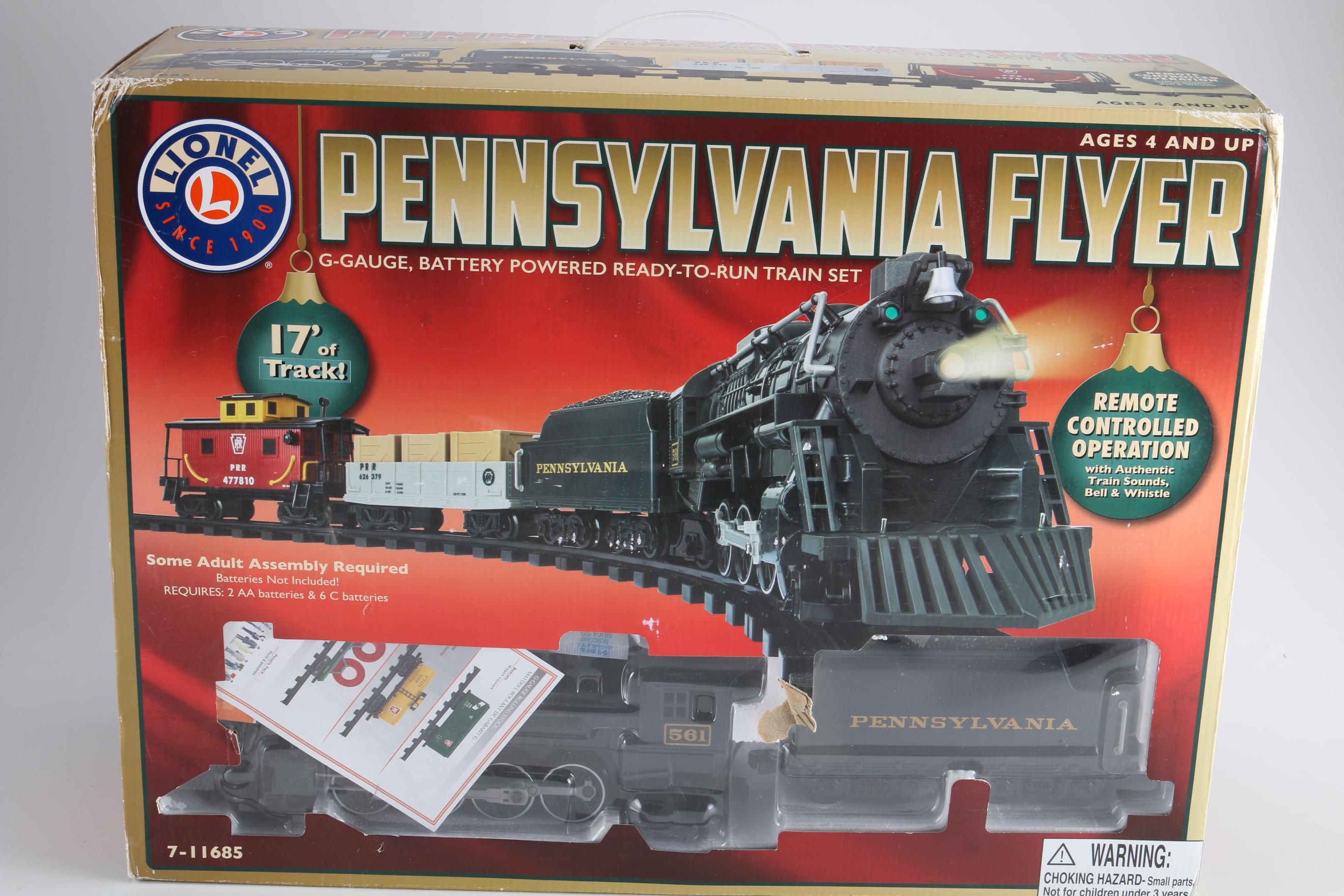 Lionel Pennsylvania Flyer G-Gauge Battery Powered Train Set