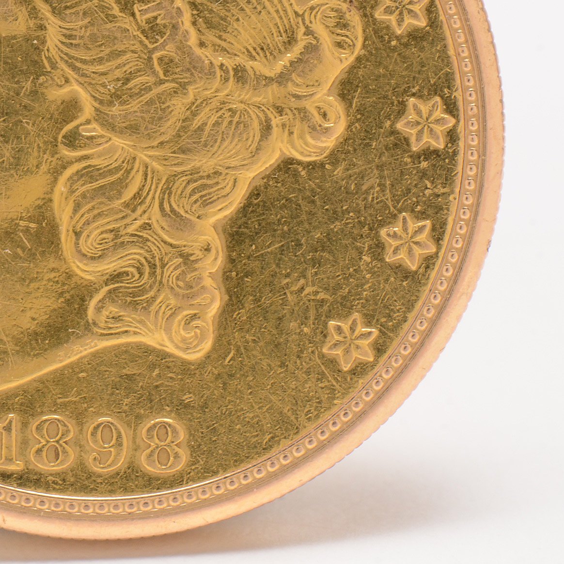 18K Yellow Gold Omega Constellation Watch Pendant in 22K Yellow Gold 1898 Coin Case