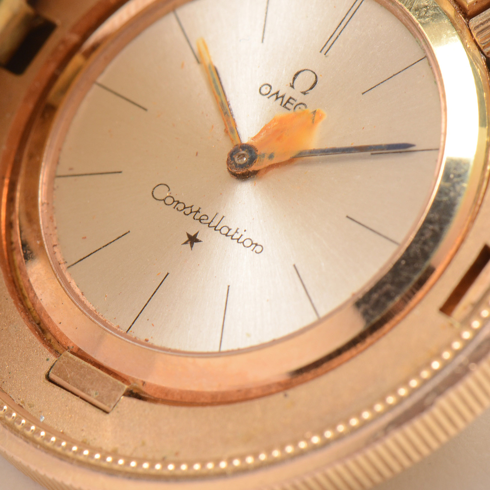 18K Yellow Gold Omega Constellation Watch Pendant in 22K Yellow Gold 1898 Coin Case