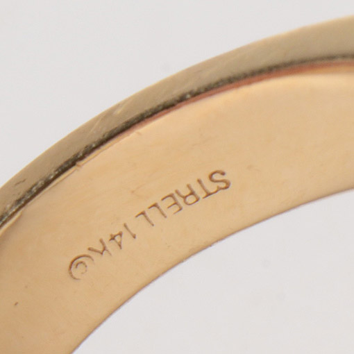 Strellman's 14K Yellow Gold Color Change Sapphire Diamond Statement Ring