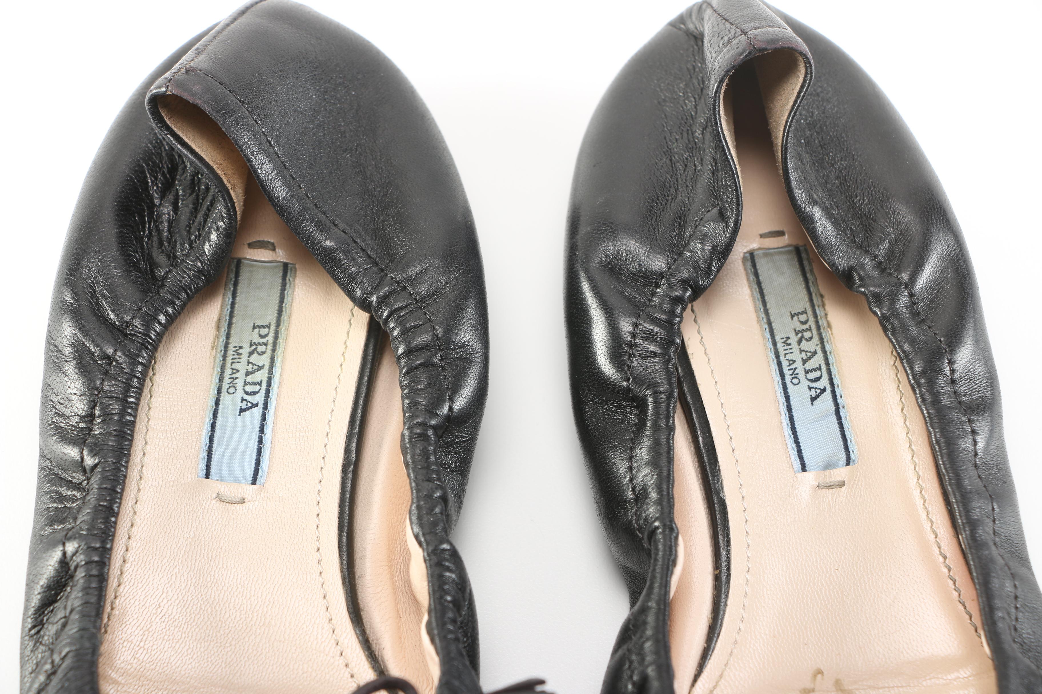 Prada Tassel Ballet Flats